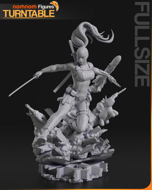 Lady Deadpool | Resin Model or Bust Kit | DIY Deadpool Universe Mercenary