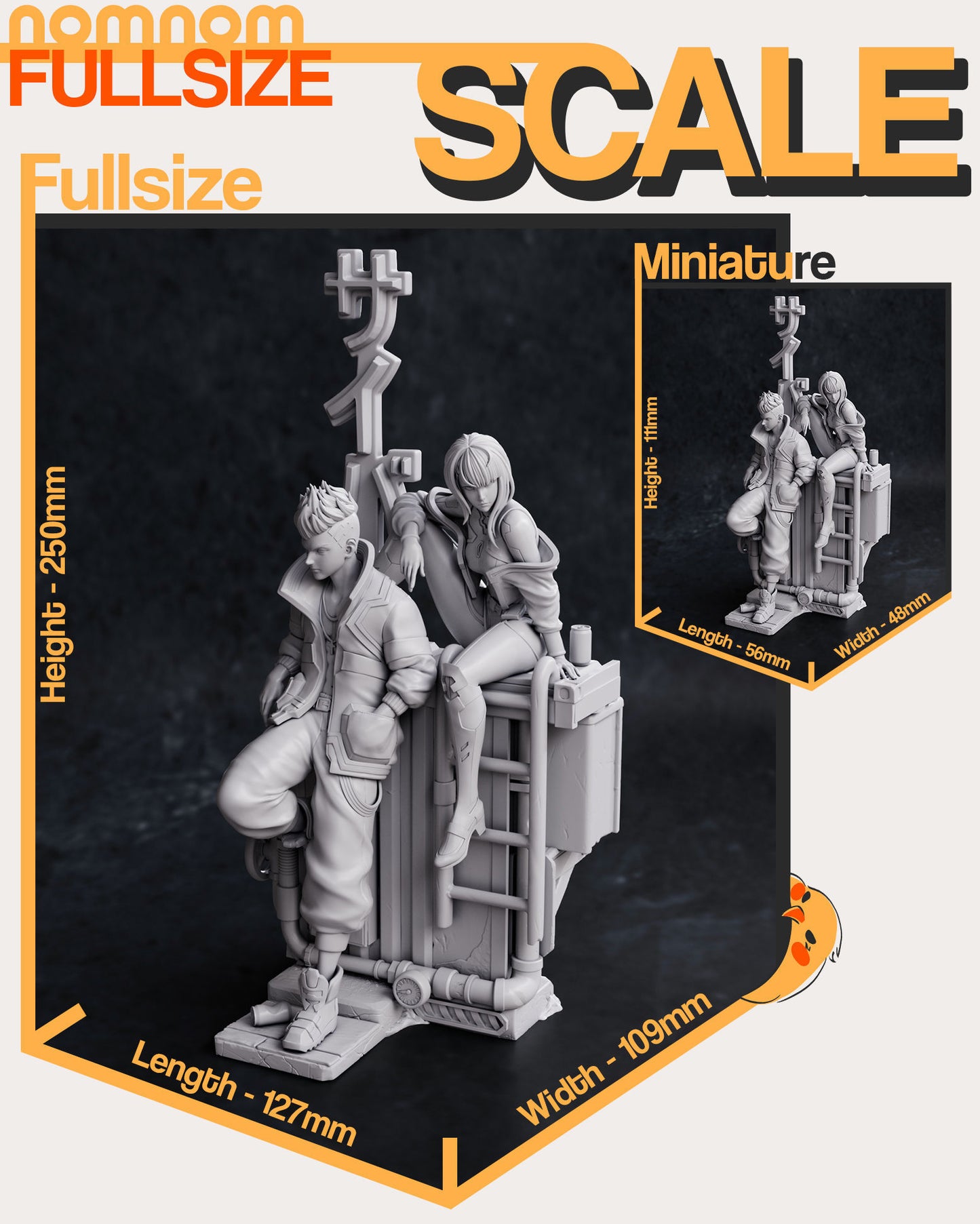 Lucy x David | 9.5-Inch Resin Model Kit | DIY Cyberpunk Edgerunners Tragic Romance