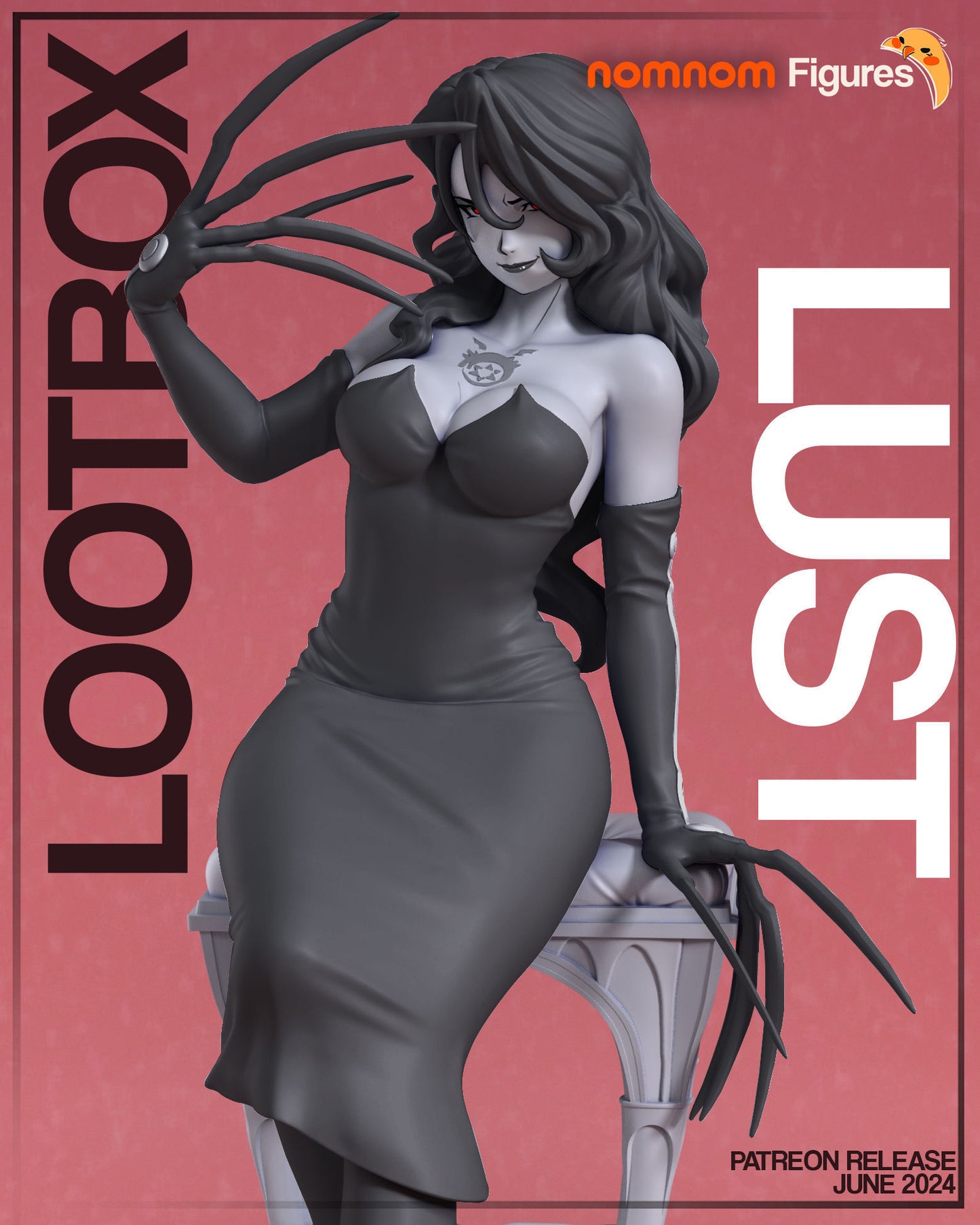 Lust | 7-Inch Resin Model Kit | DIY Fullmetal Alchemist Homunculus