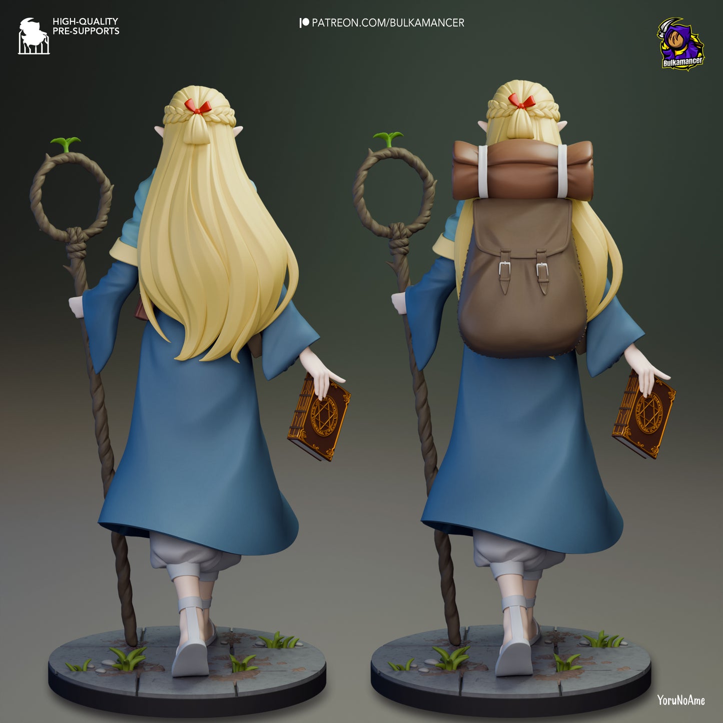 Marcille | 8.5-Inch Resin Model Kit | Dungeon Meshi Elf Mage with Cooking Regrets
