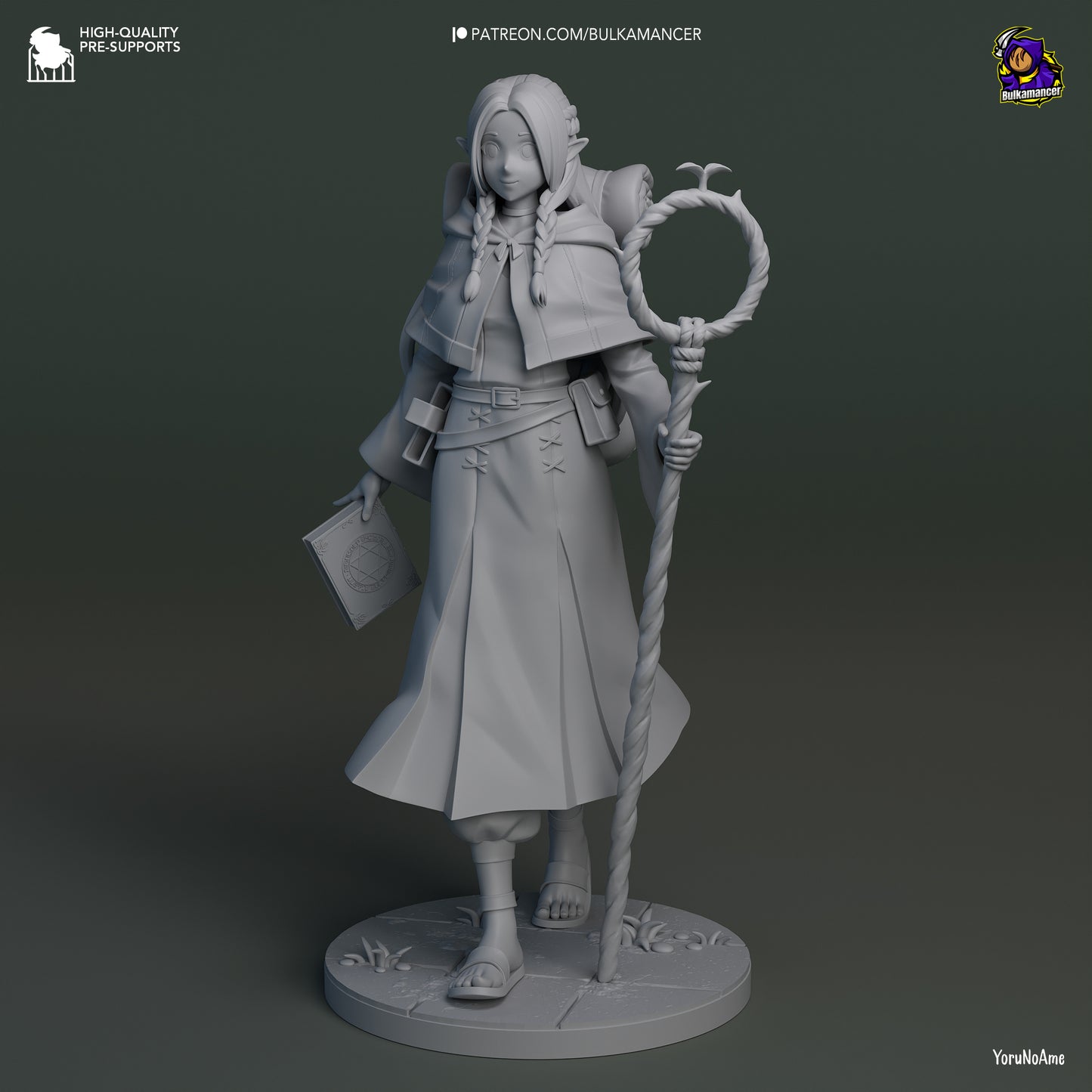 Marcille | 8.5-Inch Resin Model Kit | Dungeon Meshi Elf Mage with Cooking Regrets