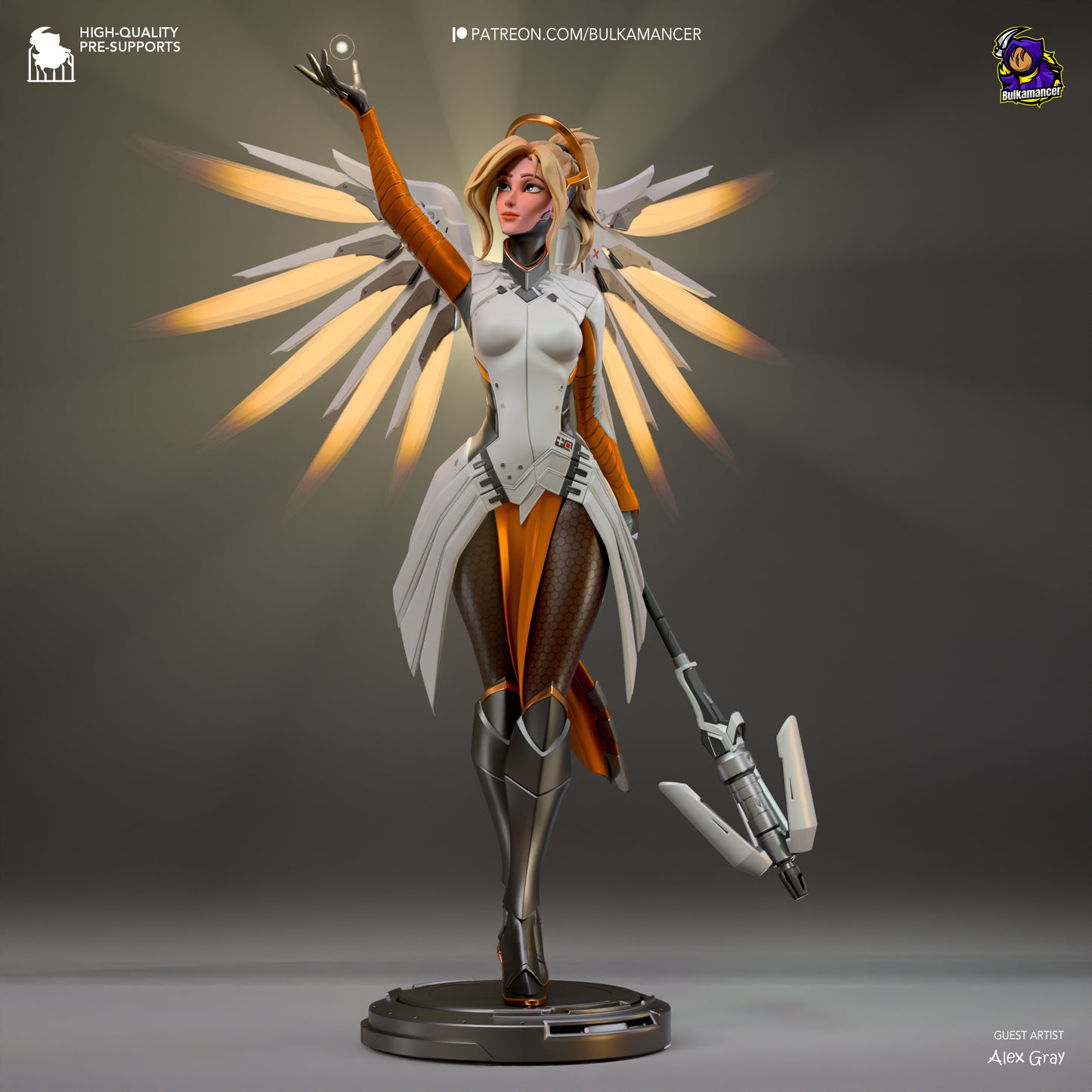 Mercy | 9.5-Inch Resin Model Kit | Overwatch Guardian Angel of the Battlefield