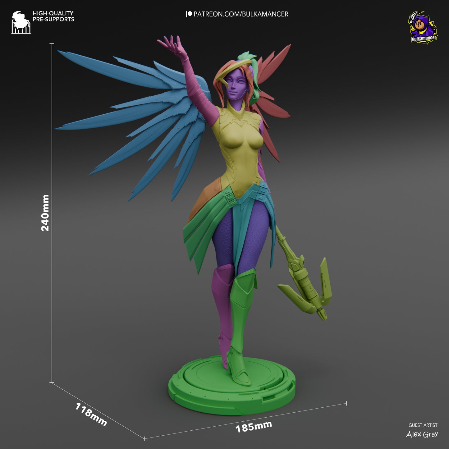 Mercy | 9.5-Inch Resin Model Kit | Overwatch Guardian Angel of the Battlefield