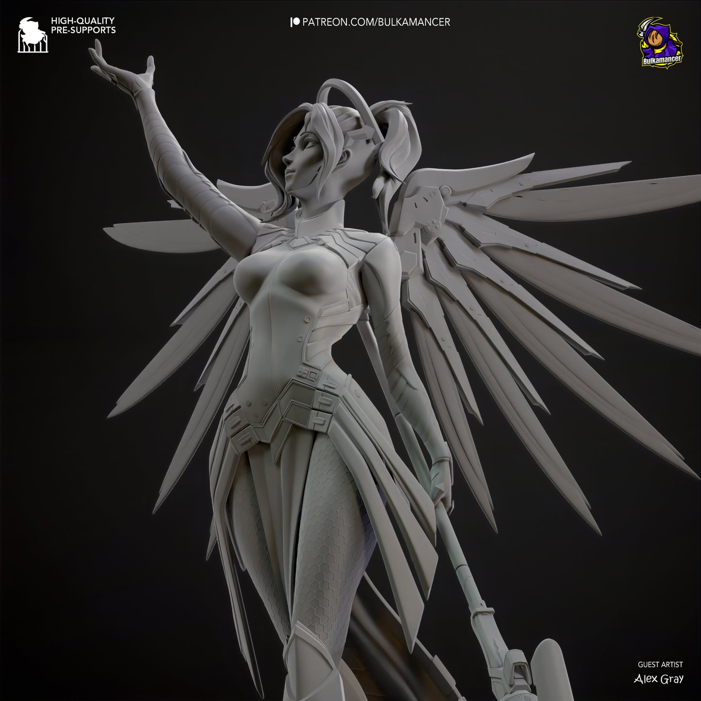 Mercy | 9.5-Inch Resin Model Kit | Overwatch Guardian Angel of the Battlefield