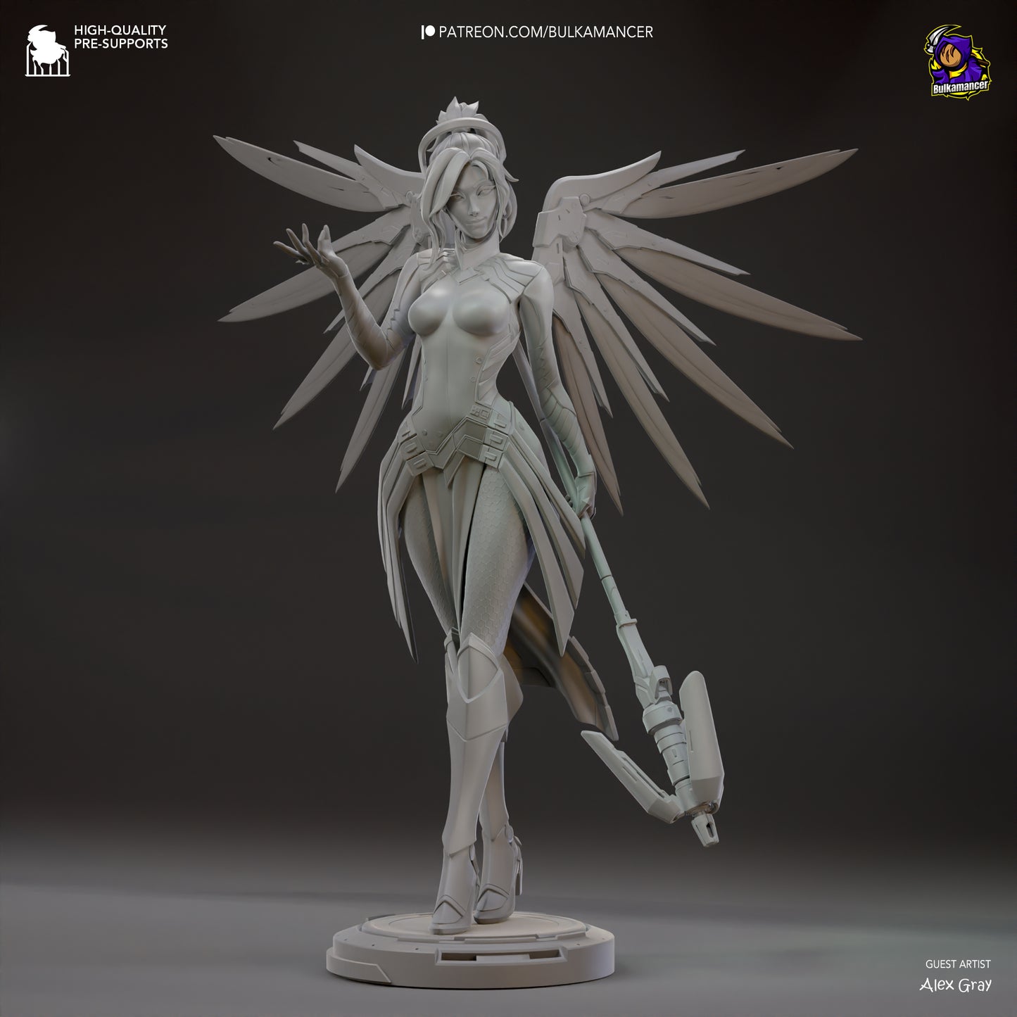 Mercy | 9.5-Inch Resin Model Kit | Overwatch Guardian Angel of the Battlefield