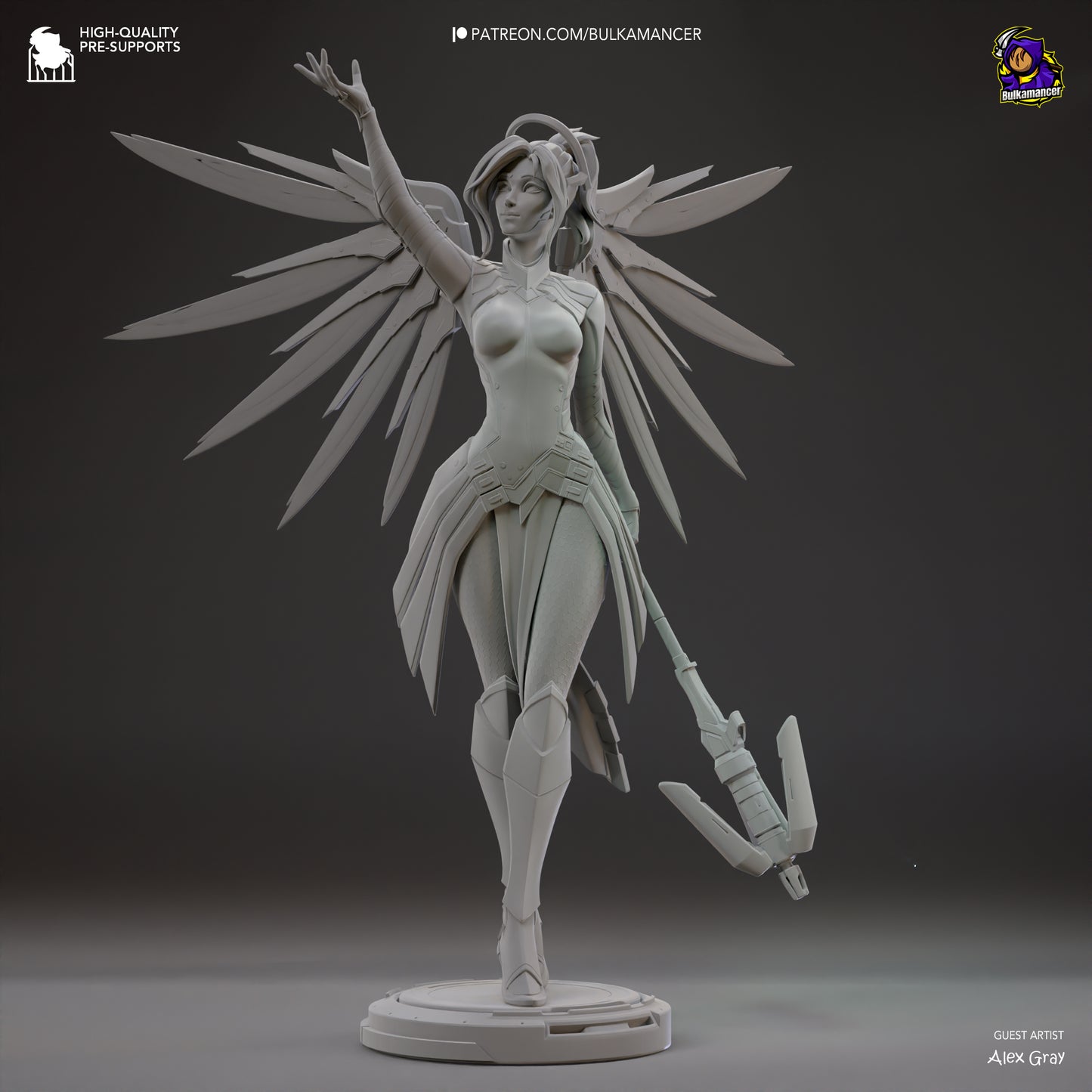 Mercy | 9.5-Inch Resin Model Kit | Overwatch Guardian Angel of the Battlefield