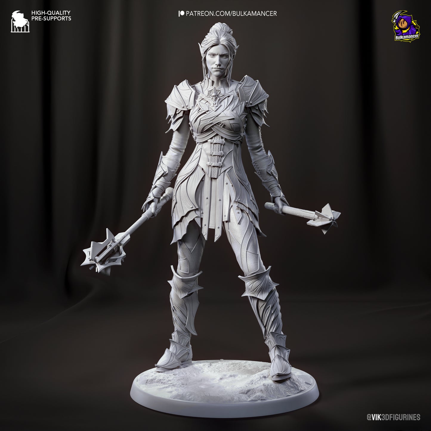 Minthara | Resin Model or Bust Kit | DIY Baldur's Gate 3 Drow Paladin