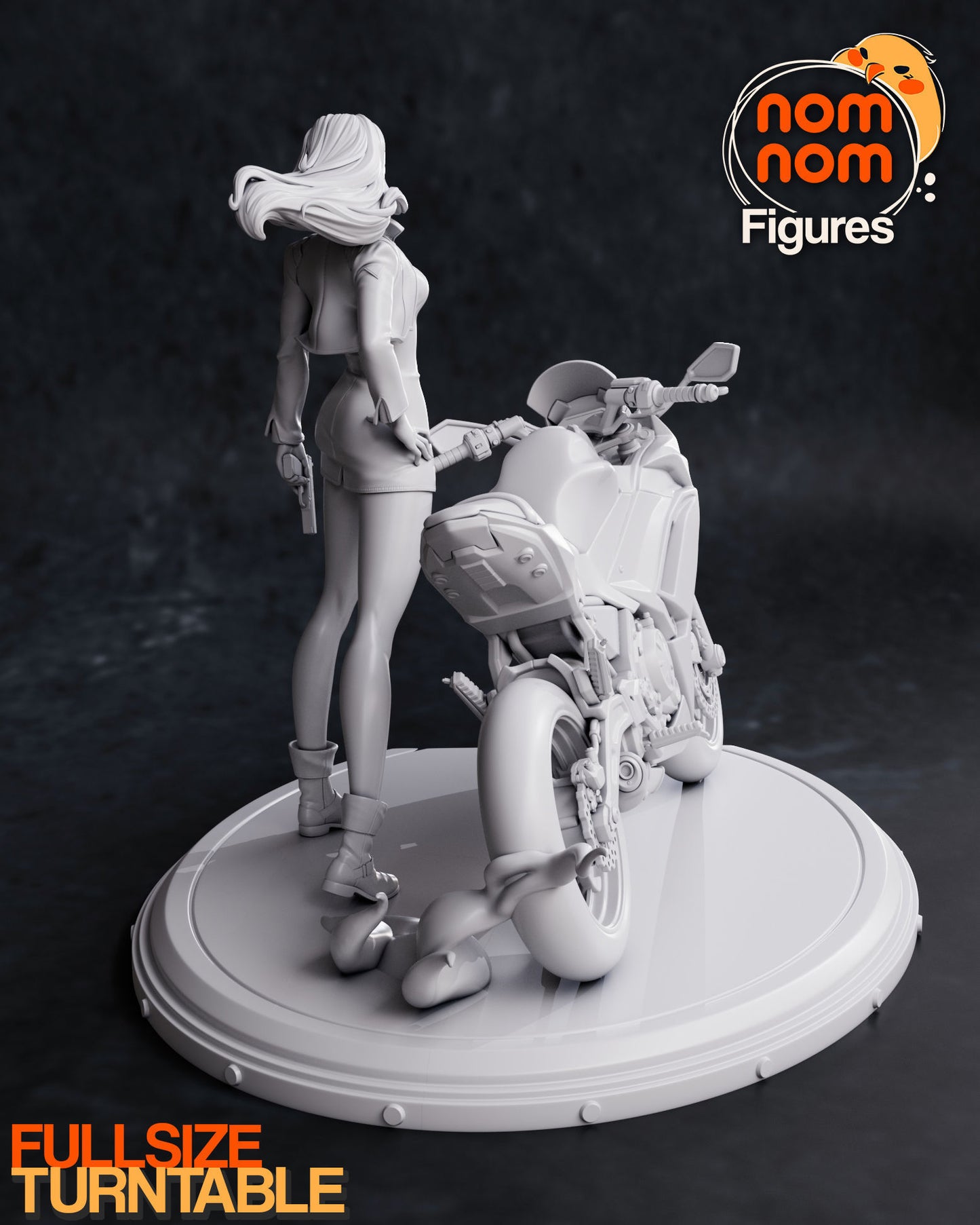 Misato | 7.5-Inch Resin Model Kit | DIY Evangelion Operations Director with Motorcycle