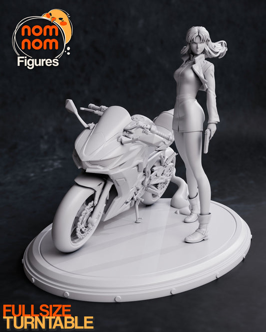 Misato | 7.5-Inch Resin Model Kit | DIY Evangelion Operations Director with Motorcycle