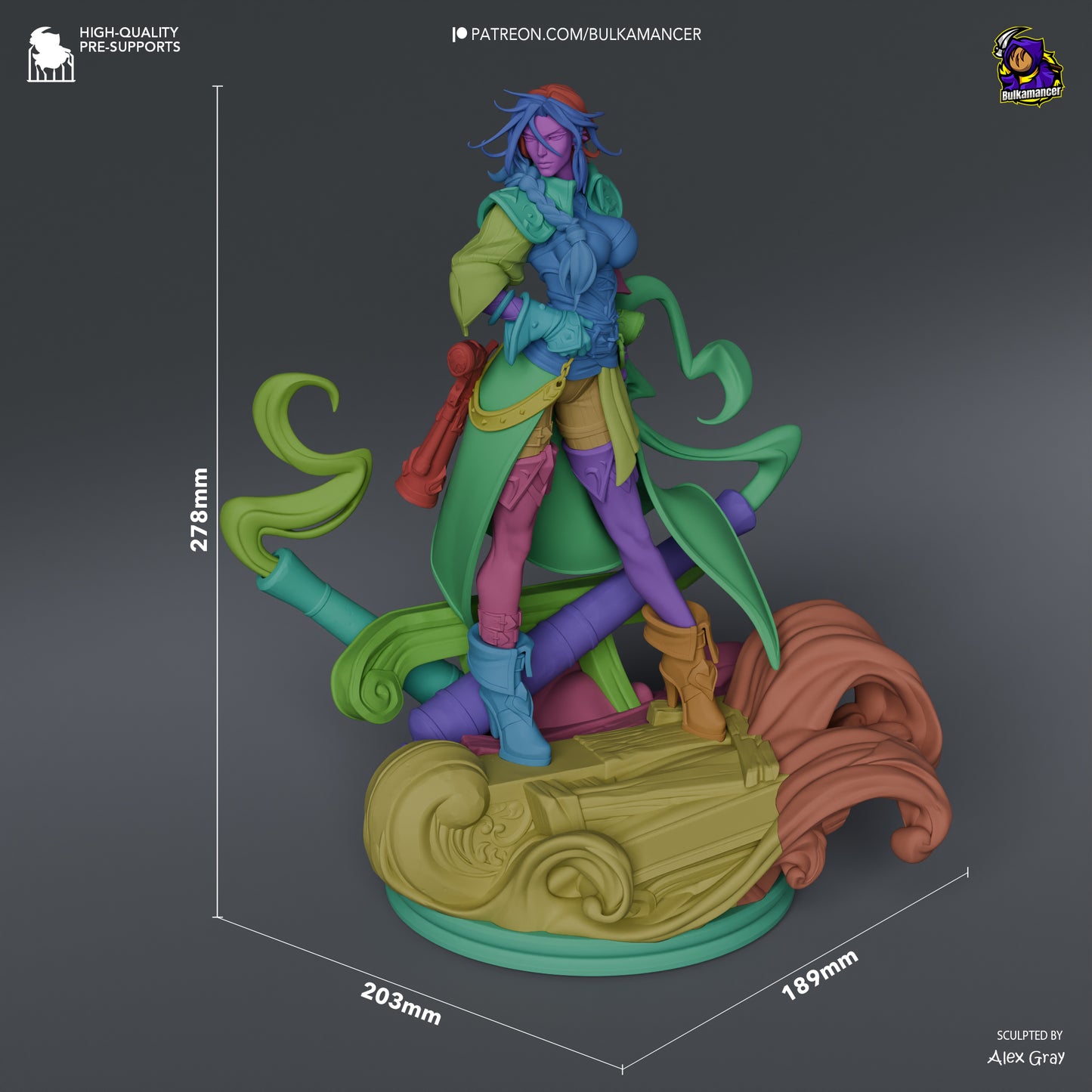 Miss Fortune | 11-Inch Resin Model Kit | League of Legends Pirate Bounty Hunter