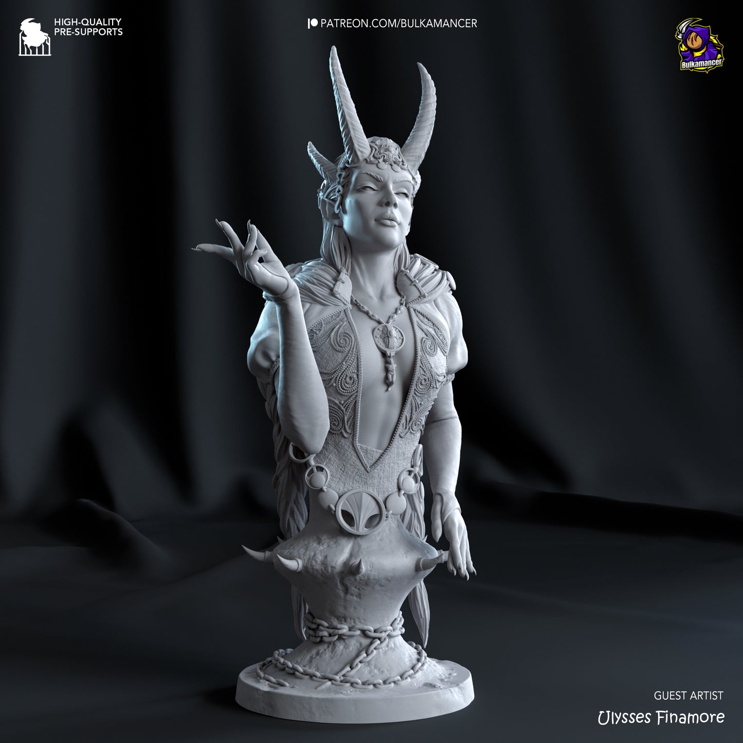 Mizora | Resin Model or Bust Kit | DIY Baldur's Gate 3 Cambion Warlock