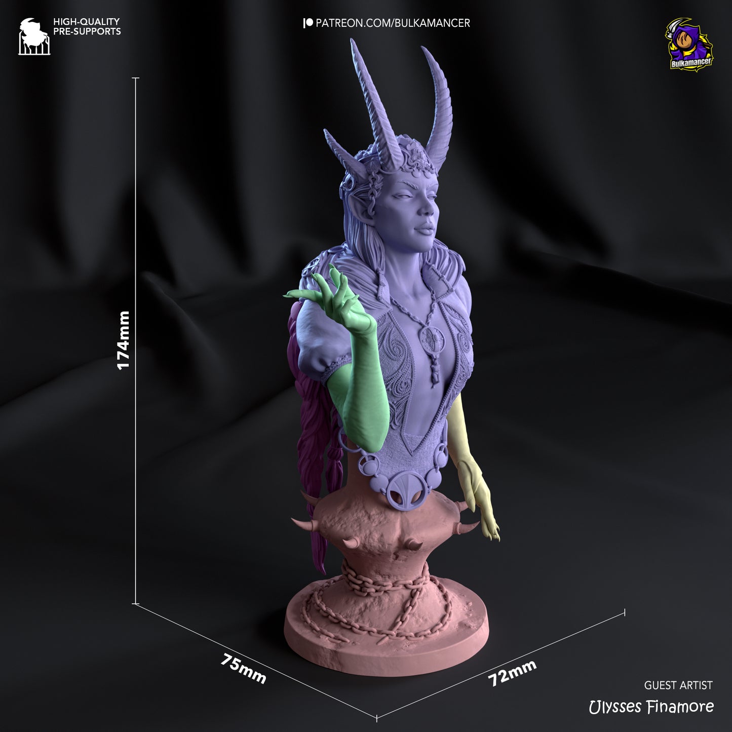 Mizora | Resin Model or Bust Kit | DIY Baldur's Gate 3 Cambion Warlock