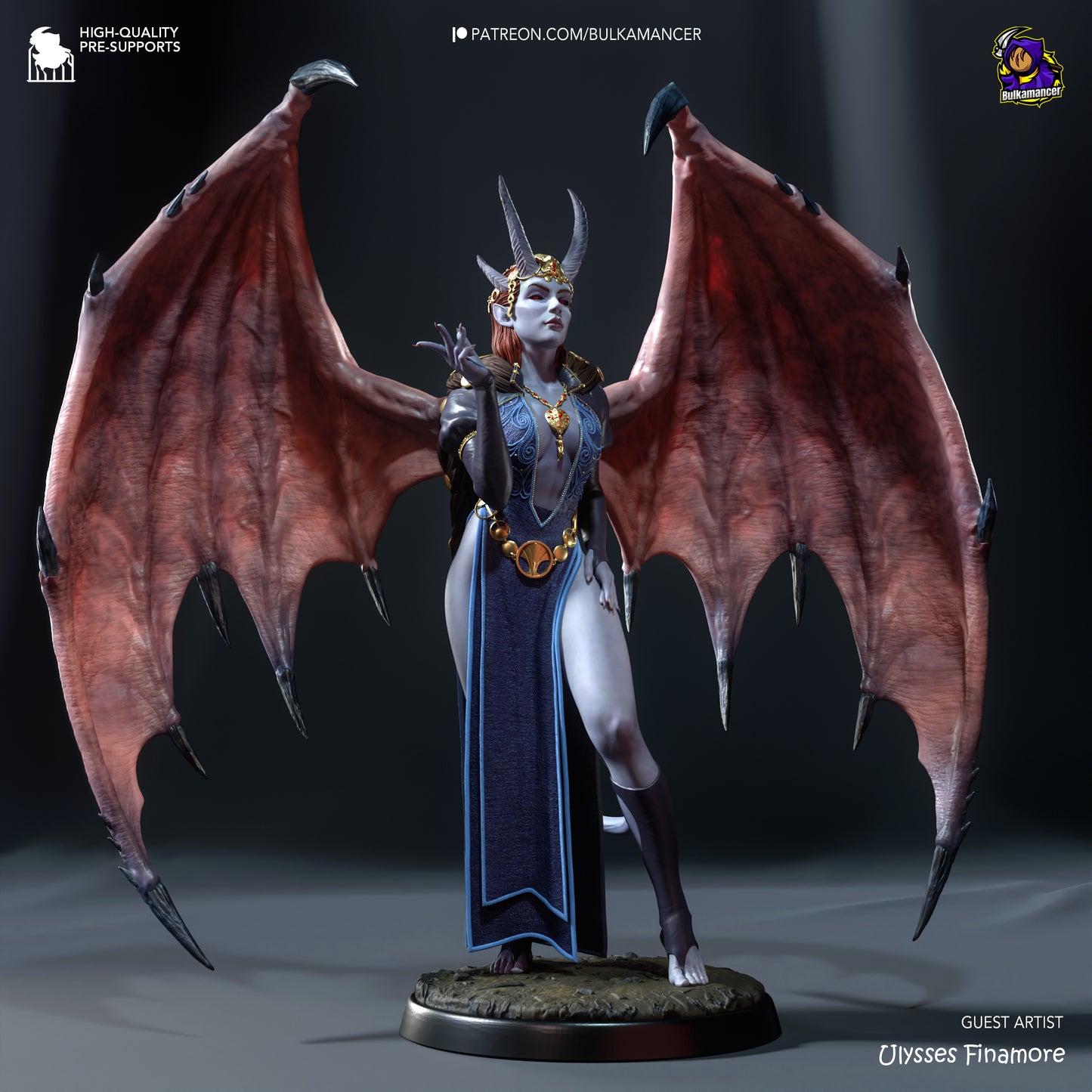 Mizora | Resin Model or Bust Kit | DIY Baldur's Gate 3 Cambion Warlock