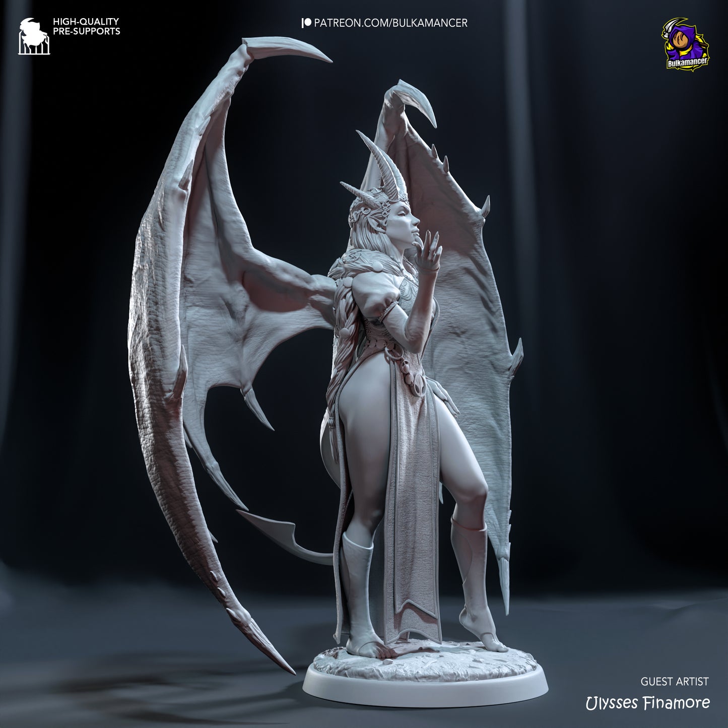 Mizora | Resin Model or Bust Kit | DIY Baldur's Gate 3 Cambion Warlock