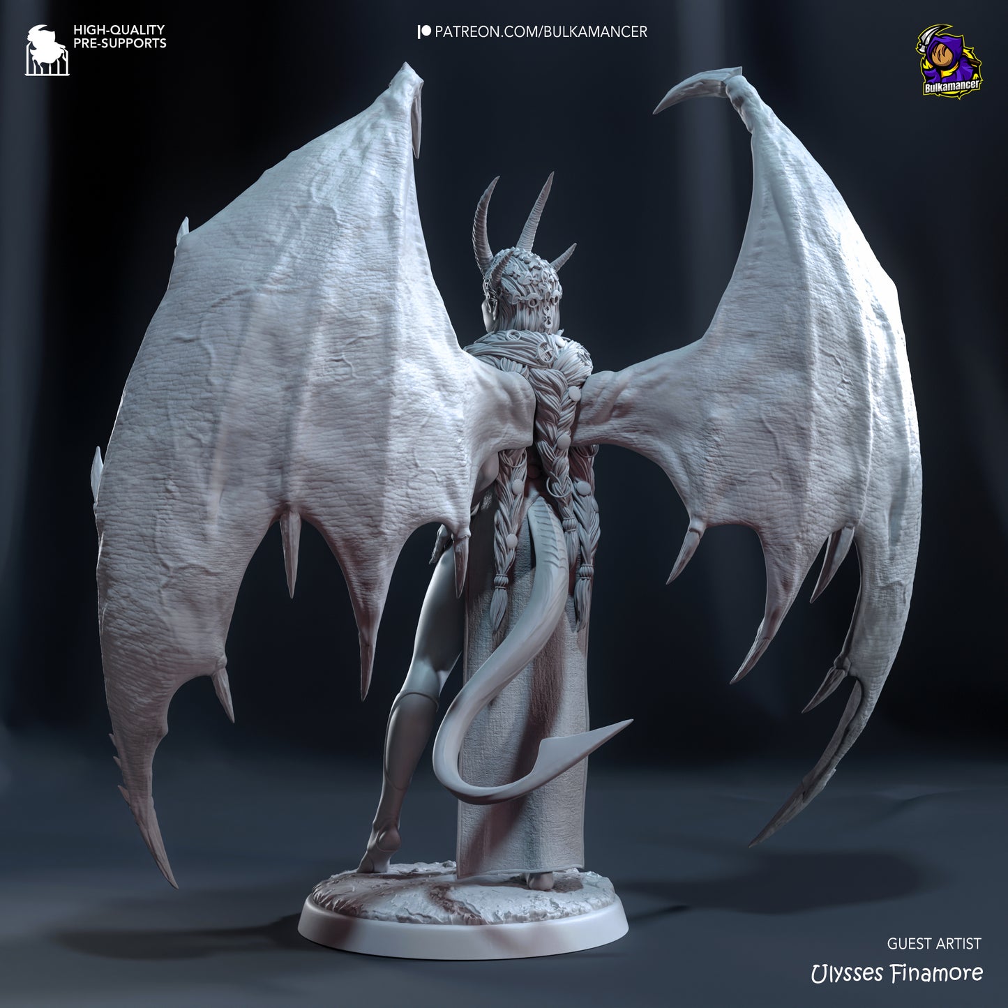 Mizora | Resin Model or Bust Kit | DIY Baldur's Gate 3 Cambion Warlock