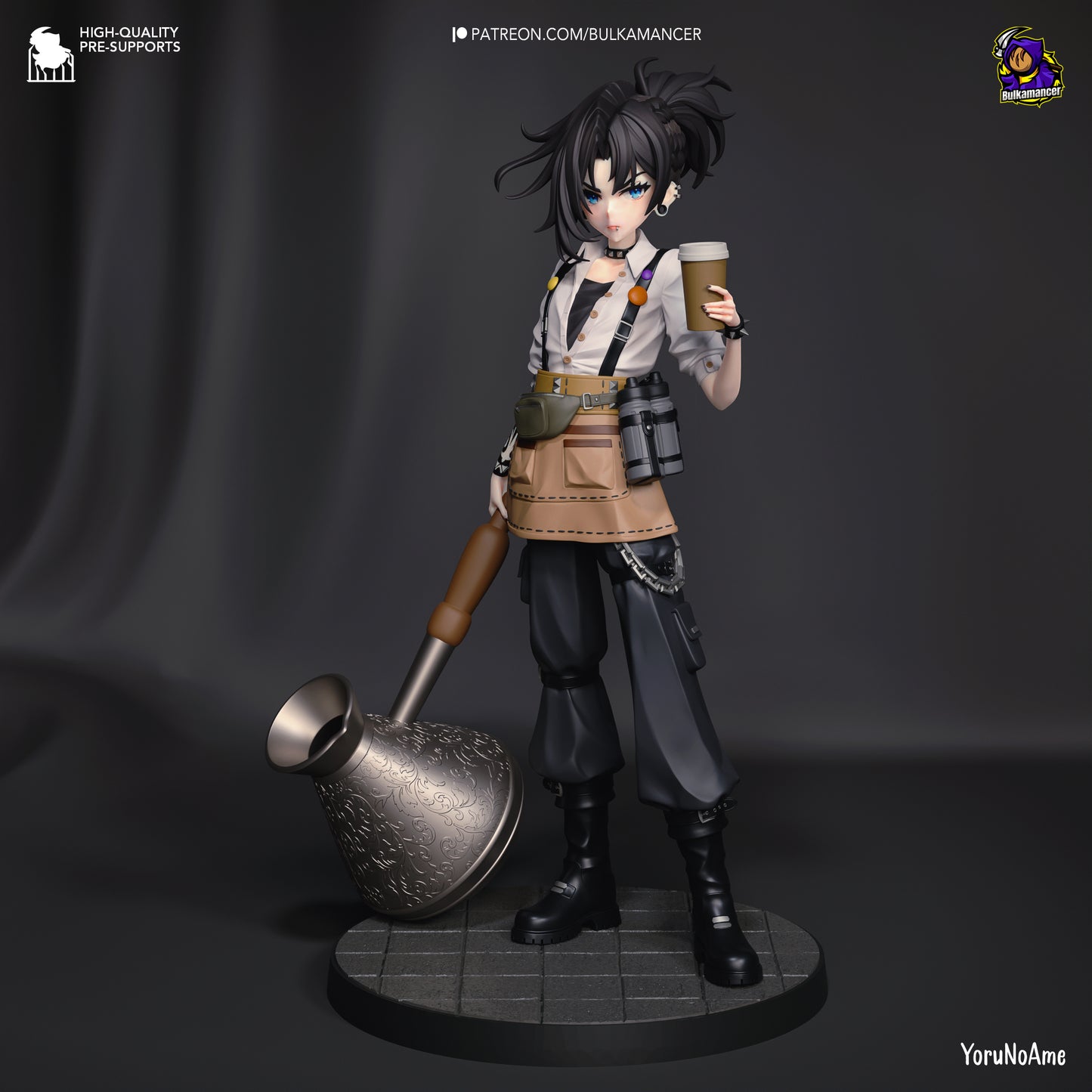 Mokka | 9-Inch Resin Model Kit | Unbreadable Quirky Breaded Heroine