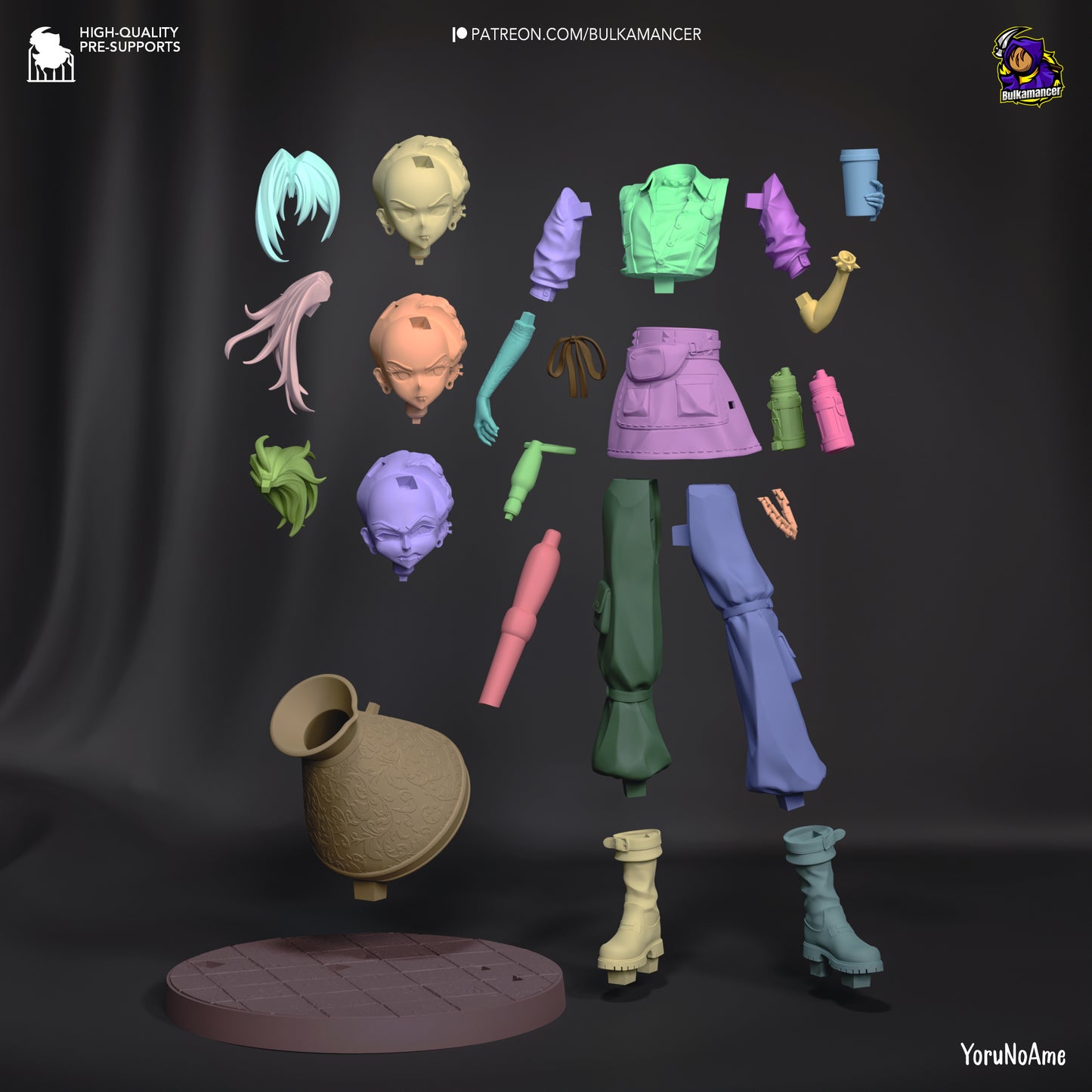 Mokka | 9-Inch Resin Model Kit | Unbreadable Quirky Breaded Heroine