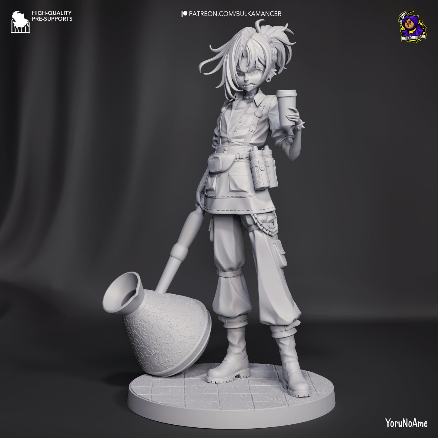 Mokka | 9-Inch Resin Model Kit | Unbreadable Quirky Breaded Heroine