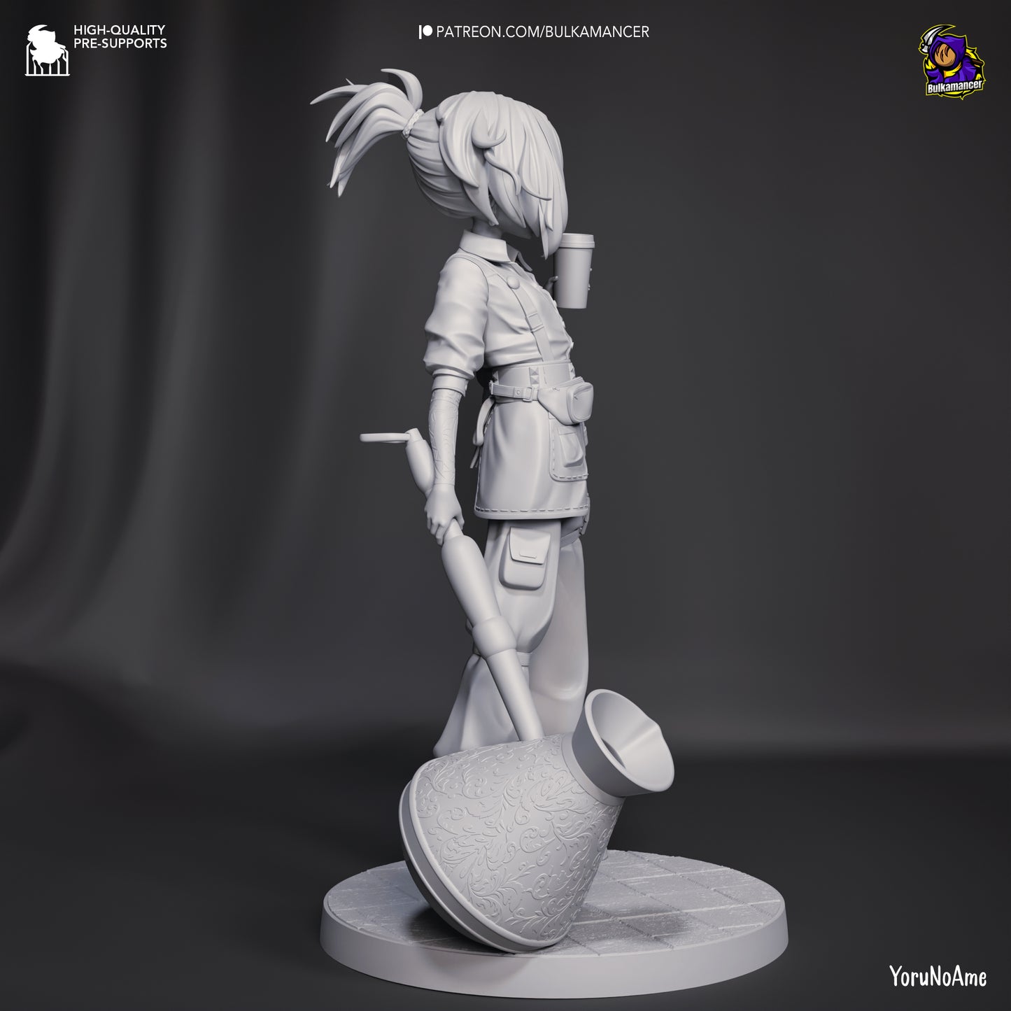 Mokka | 9-Inch Resin Model Kit | Unbreadable Quirky Breaded Heroine