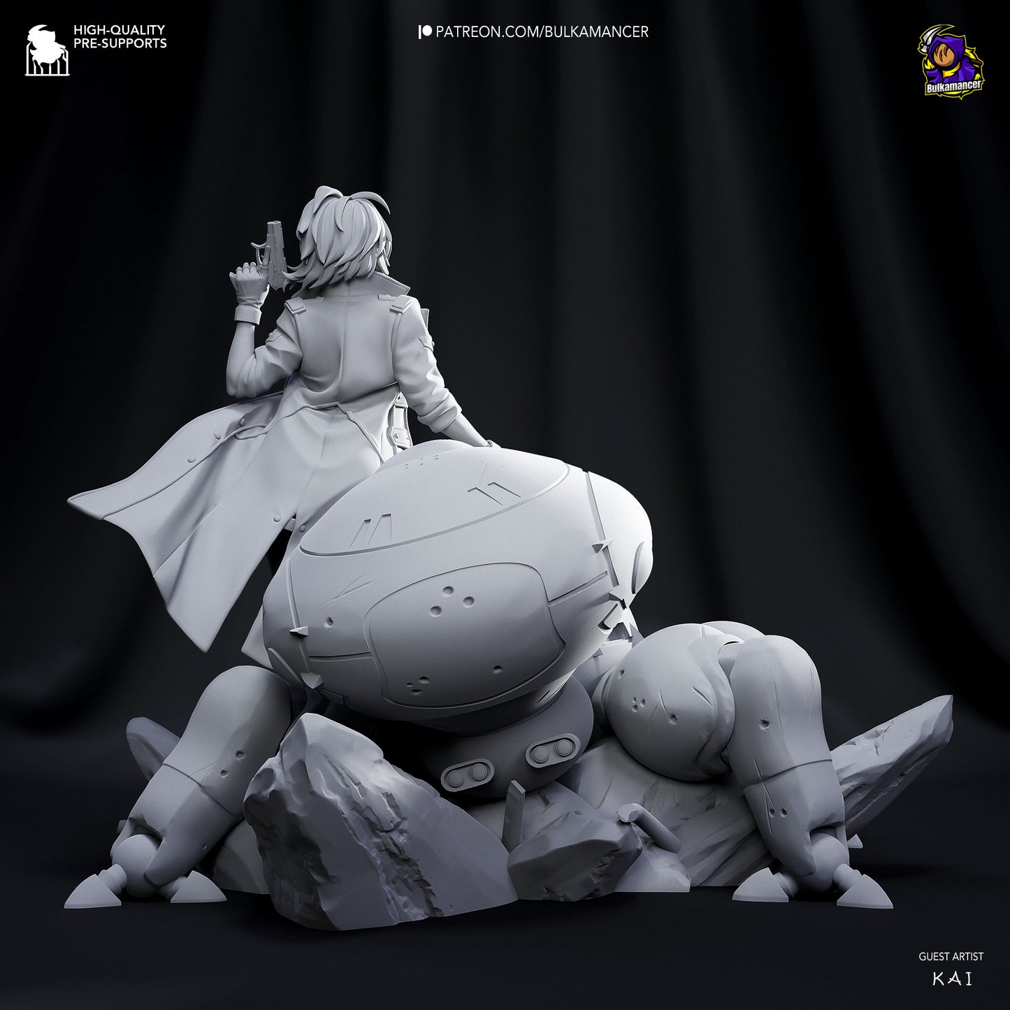 Motoko Kusanagi | 11-Inch Resin Model Kit | DIY Ghost in the Shell Cyborg Major