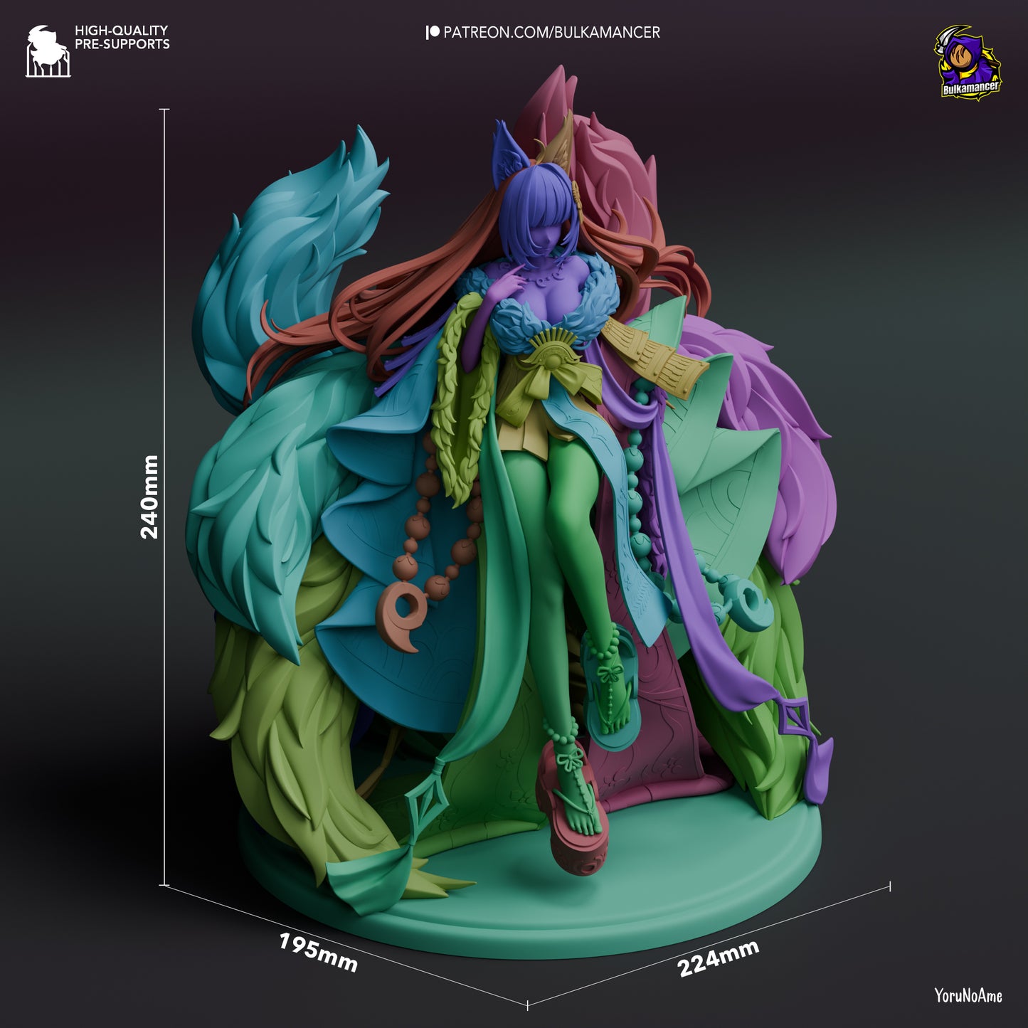 Musashi | 9.5-Inch Resin Model Kit | Nine-Tailed Flagbearer of the Sakura Empire