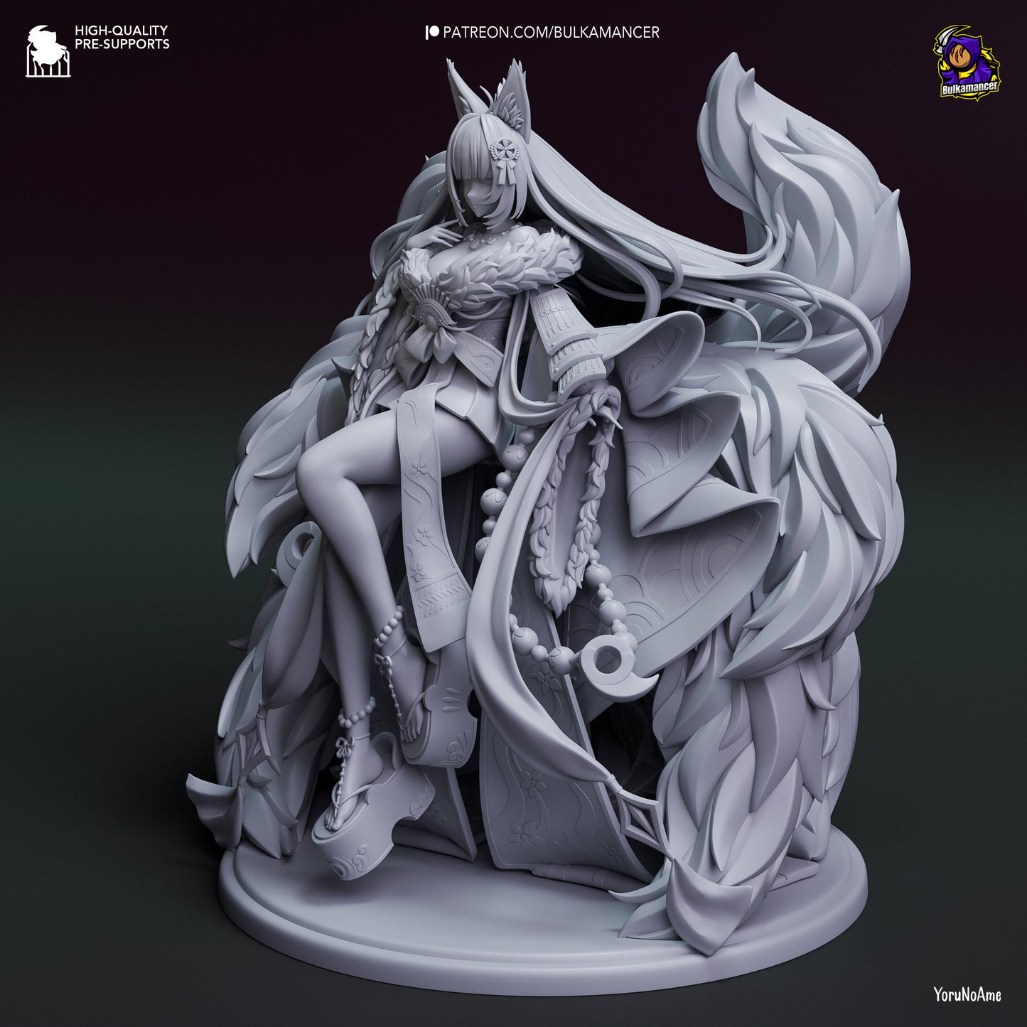 Musashi | 9.5-Inch Resin Model Kit | Nine-Tailed Flagbearer of the Sakura Empire