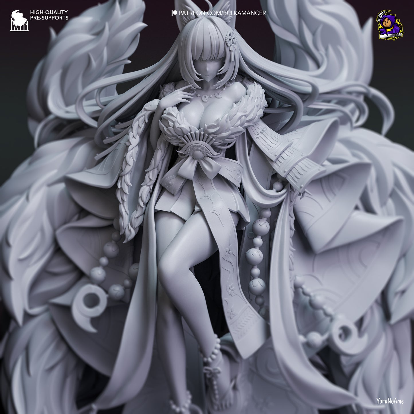Musashi | 9.5-Inch Resin Model Kit | Nine-Tailed Flagbearer of the Sakura Empire