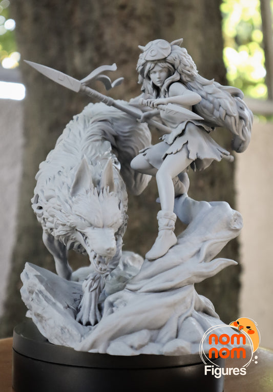 Princess Mononoke | 7.5-Inch Resin Model Kit | Studio Ghibli Wolf Princess
