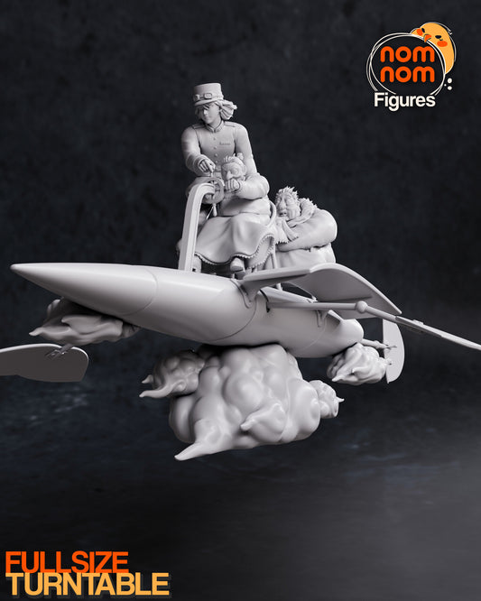 Howl | 9-Inch Resin Model Kit | DIY Studio Ghibli Flying Chair Escape Diorama
