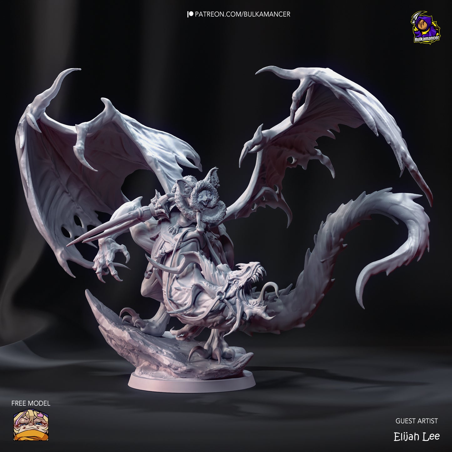 Palico Dragon-Rider | 9-Inch Resin Model Kit | Monster Hunter Felyne