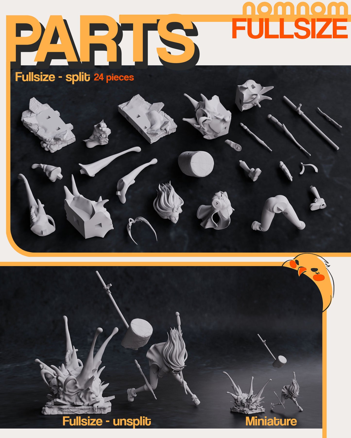 Power | 11.5-Inch Resin Model Kit | DIY Chainsaw Man Blood Fiend
