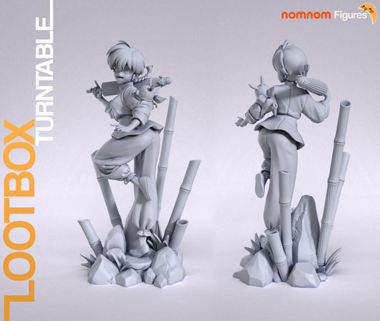 Ranma Saotome | 7.5-Inch Resin Model Kit | DIY Ranma 1/2 Martial Artist