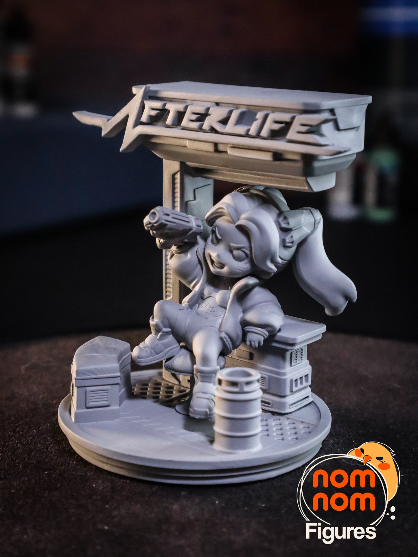Chibi Rebecca | 3" Resin Model Kit | DIY Cyberpunk Afterlife Bar Moment