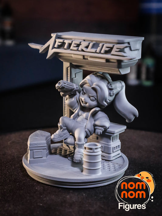 Chibi Rebecca | 3" Resin Model Kit | DIY Cyberpunk Afterlife Bar Moment
