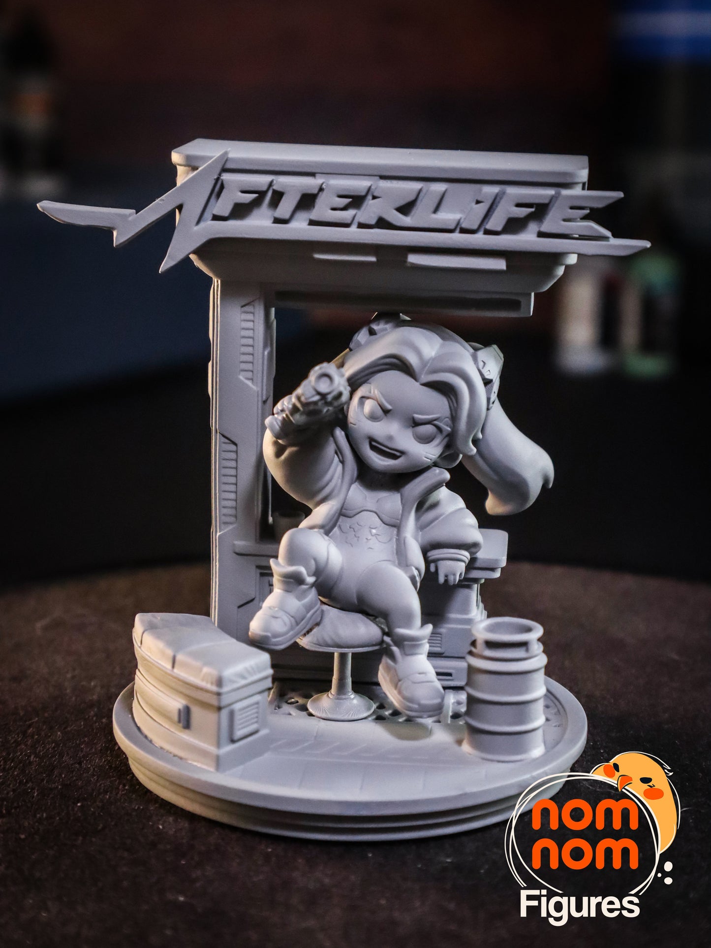 Chibi Rebecca | 3" Resin Model Kit | DIY Cyberpunk Afterlife Bar Moment