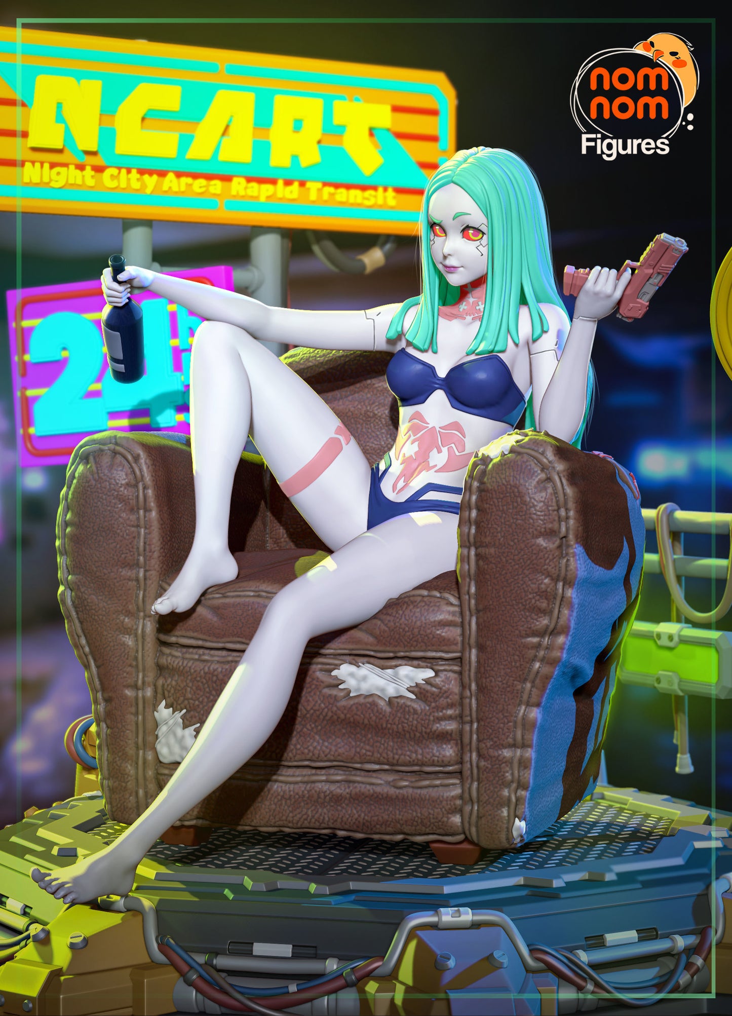 Rebecca | 6.5-Inch Resin Model Kit | DIY Cyberpunk Edgerunners Netrunner