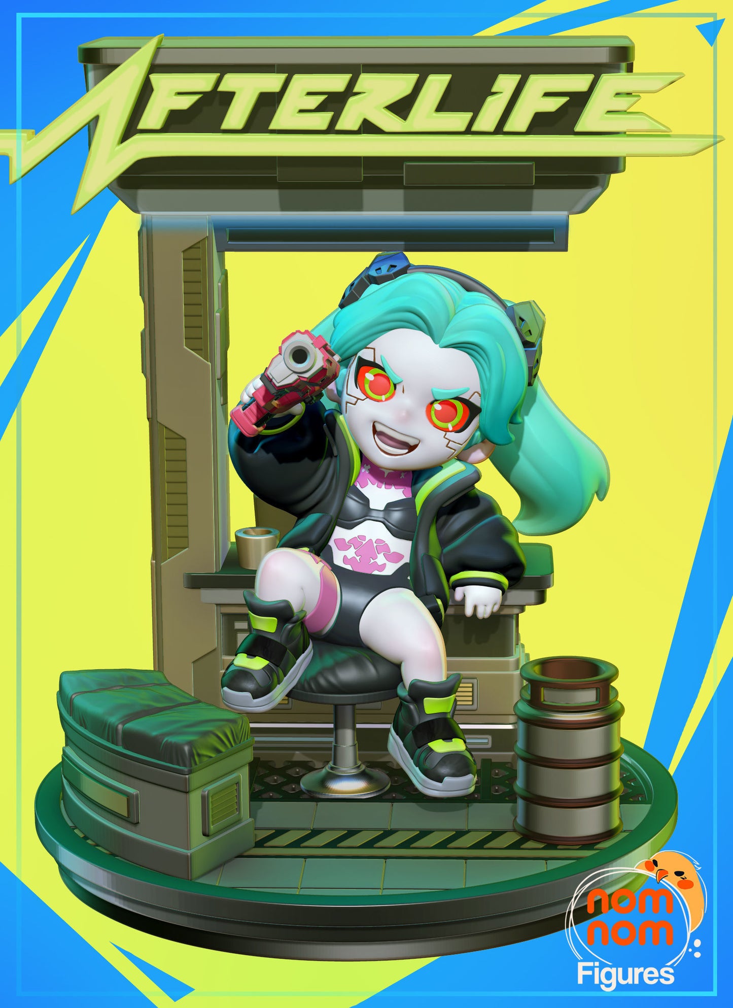 Chibi Rebecca | 3" Resin Model Kit | DIY Cyberpunk Afterlife Bar Moment