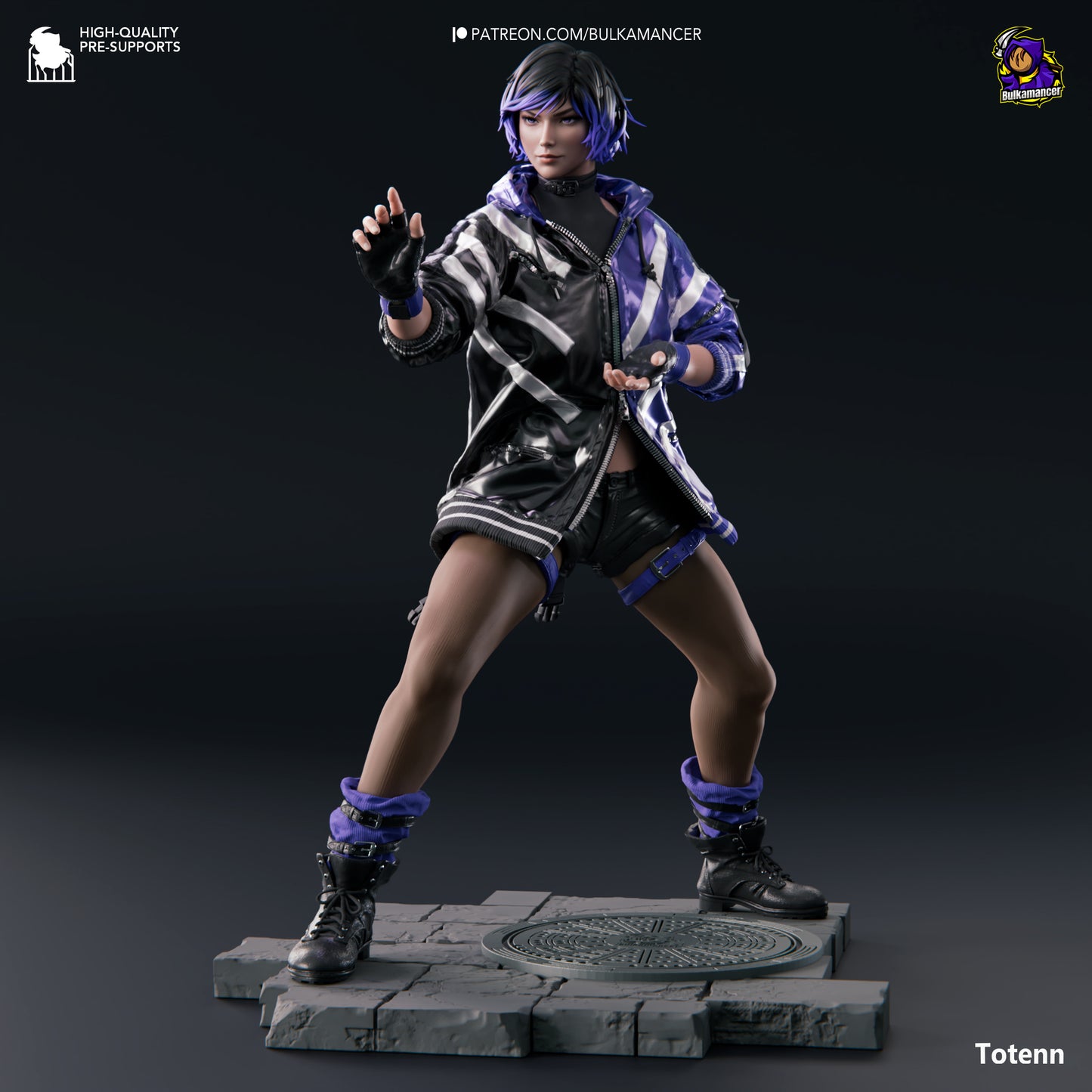 Reina | 9.5-Inch Resin Model Kit | Tekken 8 Purple Lightning