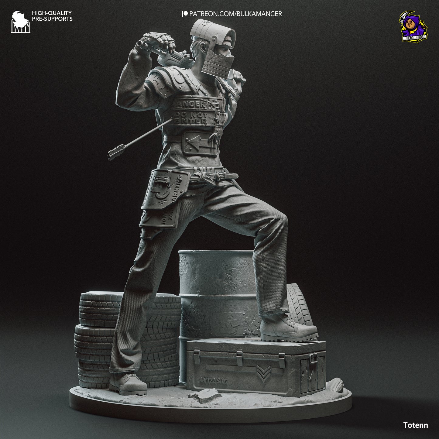 Survivor | 9.5-Inch Resin Model Kit | DIY Rust Post-Apocalyptic Scavenger