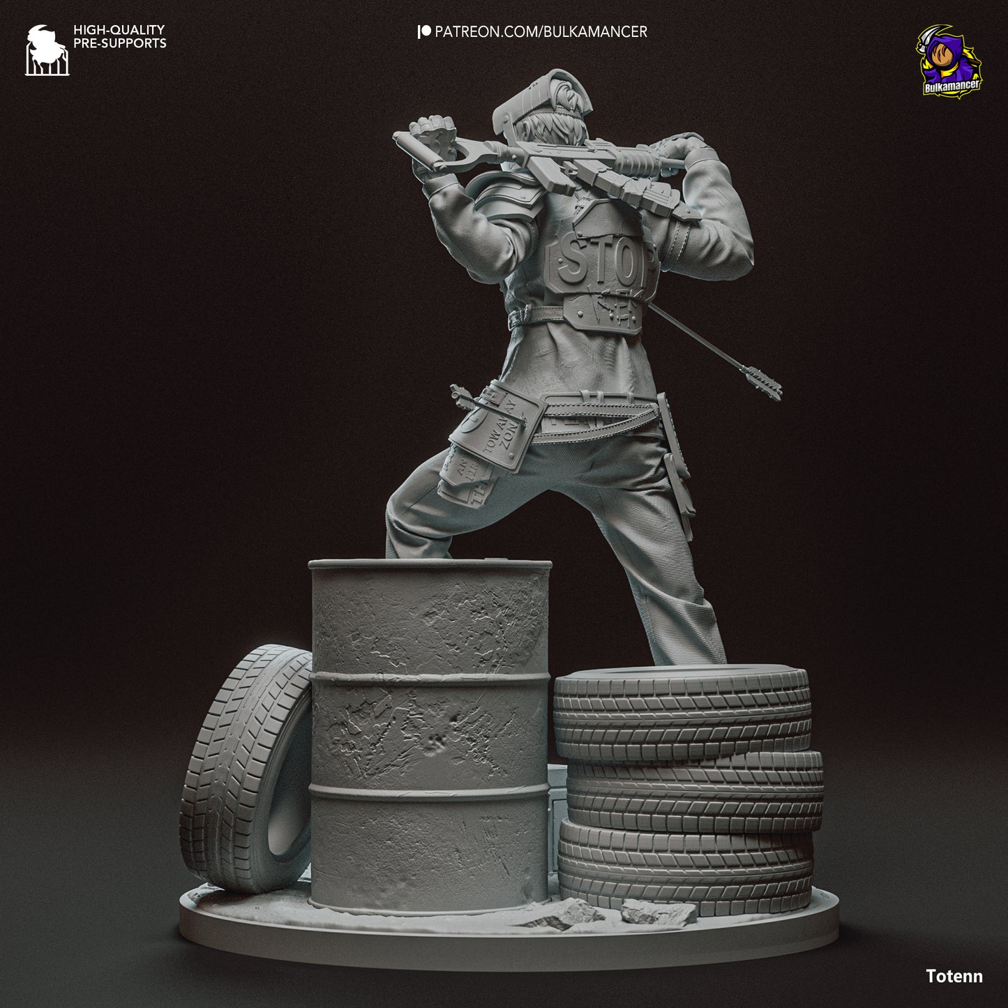 Survivor | 9.5-Inch Resin Model Kit | DIY Rust Post-Apocalyptic Scavenger