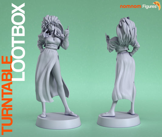 Ryoko | 8-Inch Resin Model Kit | DIY Tenchi Muyo Space Pirate