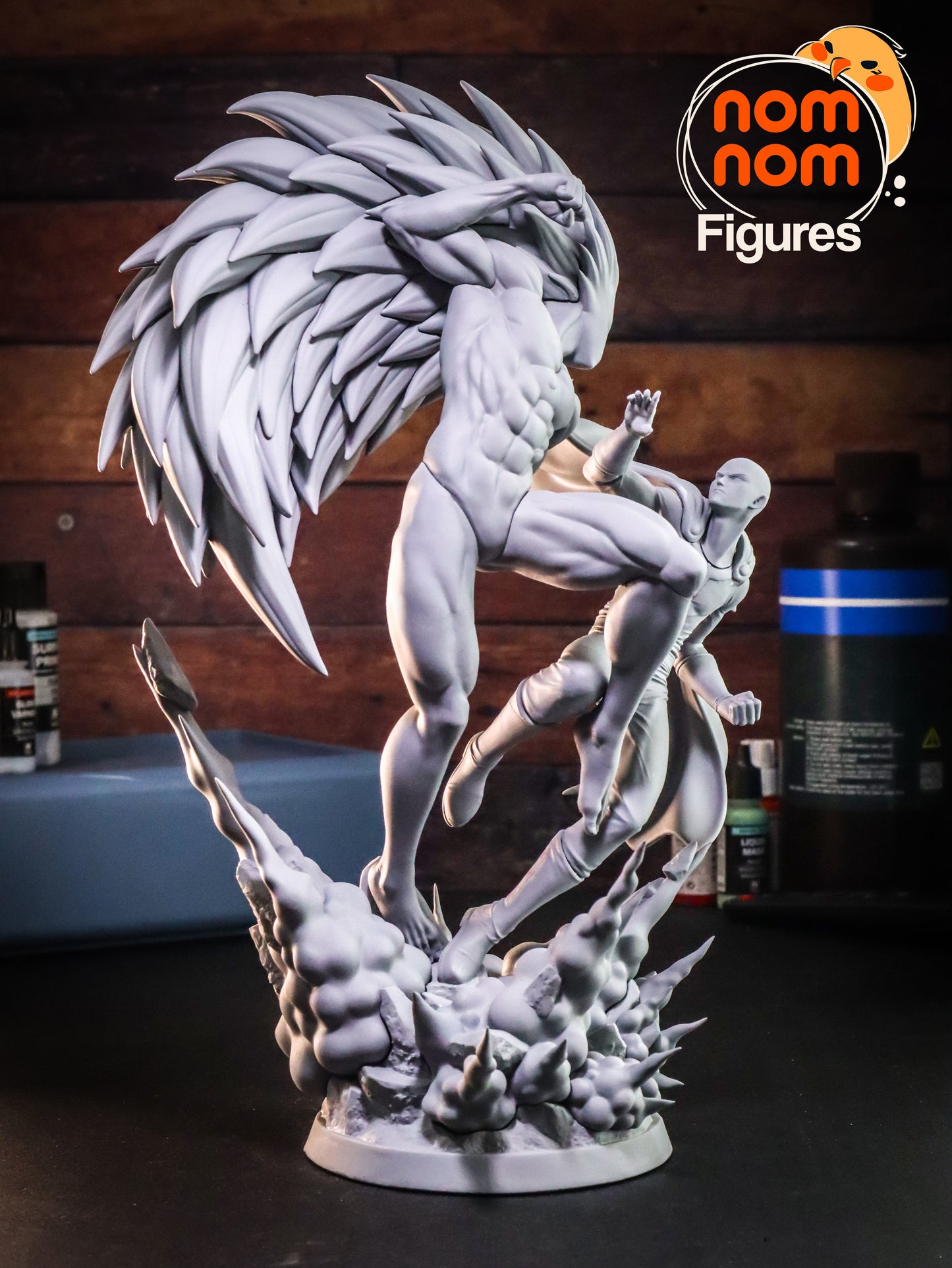 Saitama vs Boros | 12.5-Inch Resin Model Kit | DIY One Punch Man Epic Showdown