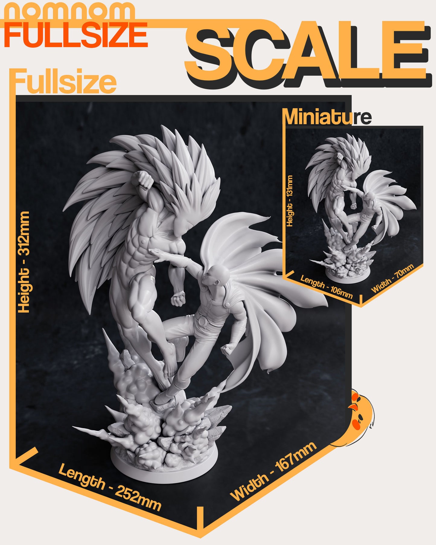 Saitama vs Boros | 12.5-Inch Resin Model Kit | DIY One Punch Man Epic Showdown