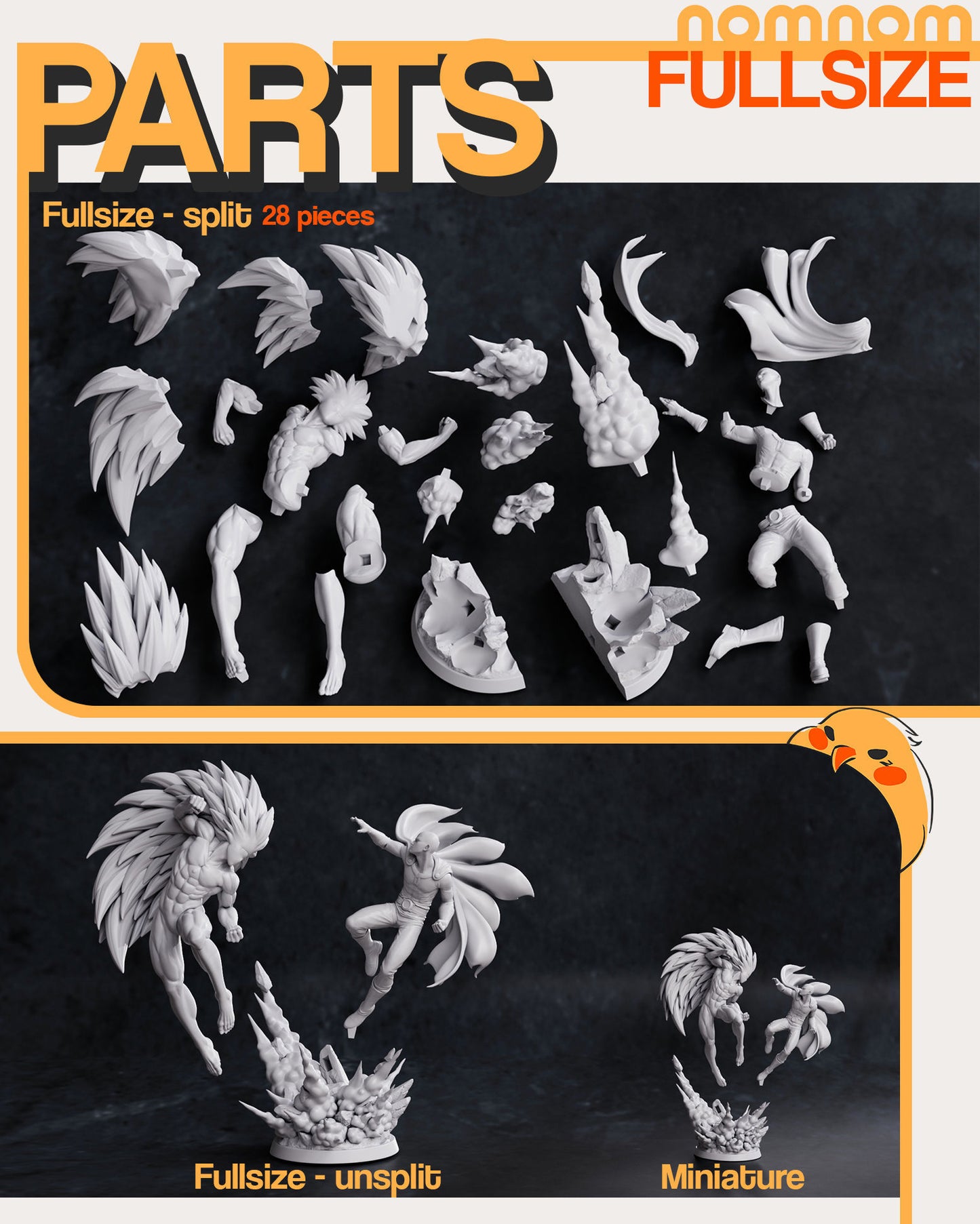 Saitama vs Boros | 12.5-Inch Resin Model Kit | DIY One Punch Man Epic Showdown