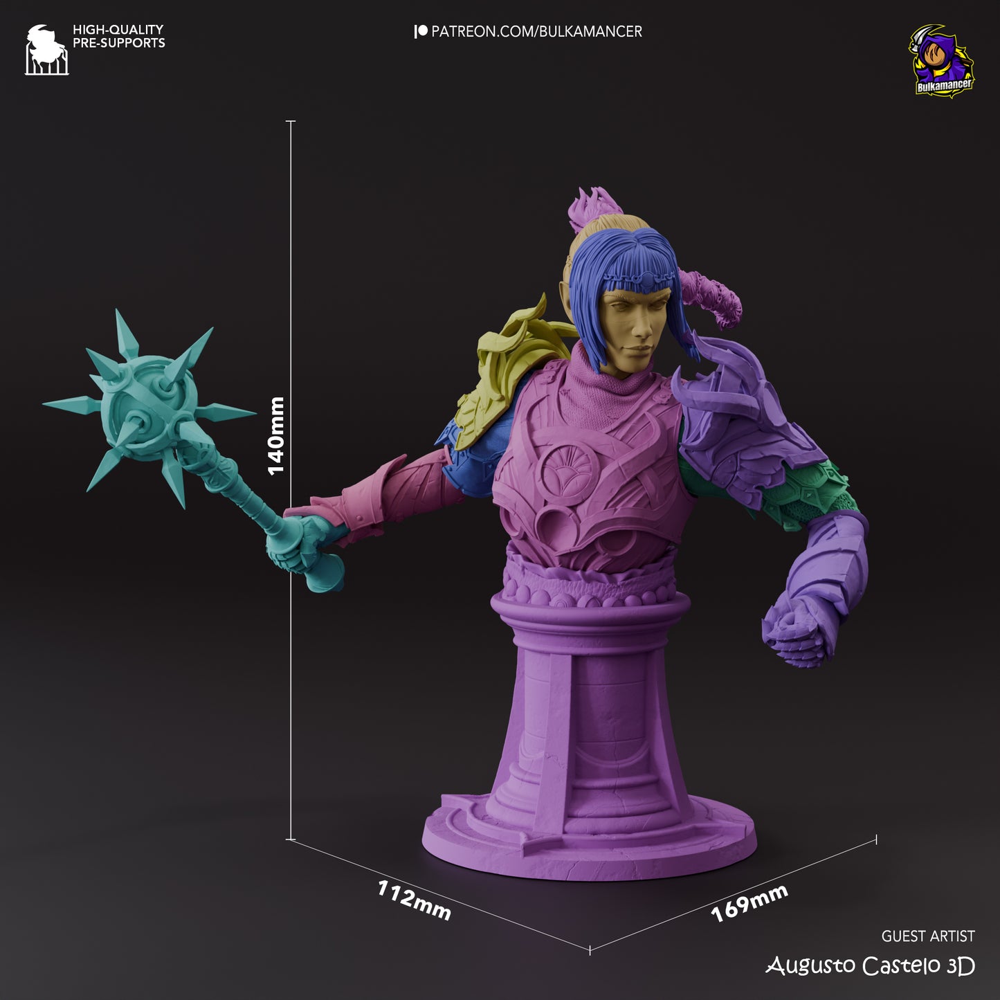 Shadowheart | Resin Model or Bust Kit | DIY Baldur's Gate 3 Cleric of Shar/Selune