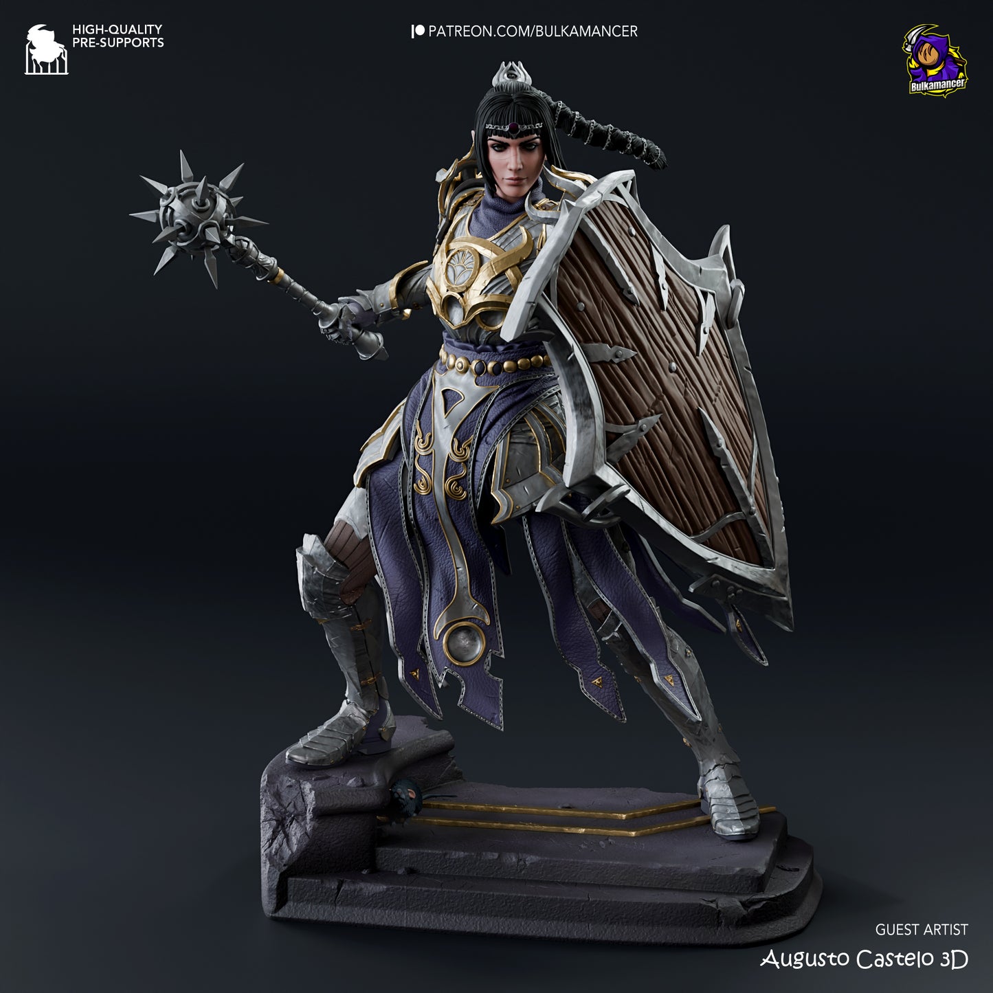 Shadowheart | Resin Model or Bust Kit | DIY Baldur's Gate 3 Cleric of Shar/Selune