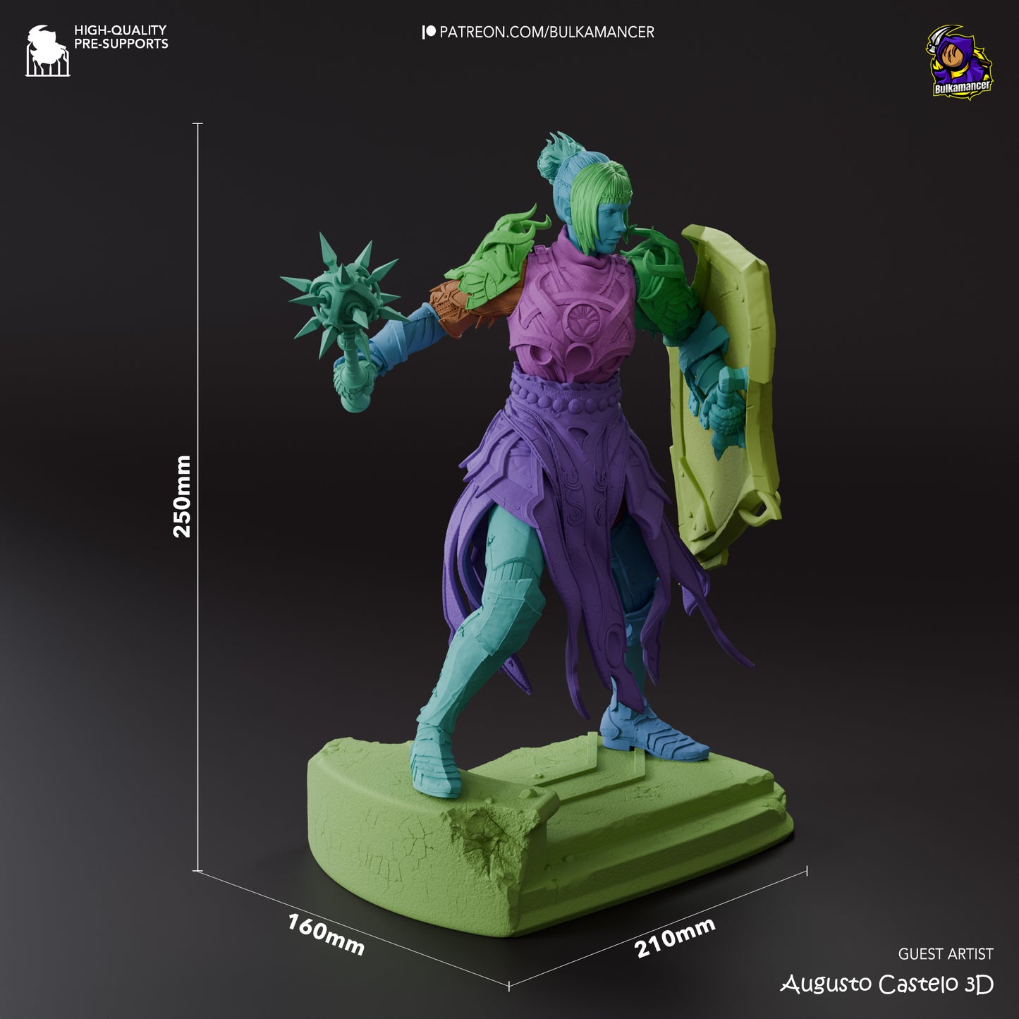 Shadowheart | Resin Model or Bust Kit | DIY Baldur's Gate 3 Cleric of Shar/Selune
