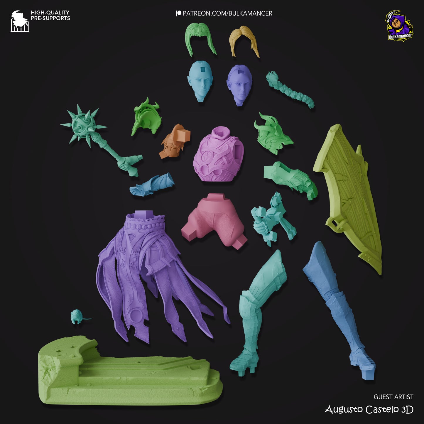 Shadowheart | Resin Model or Bust Kit | DIY Baldur's Gate 3 Cleric of Shar/Selune