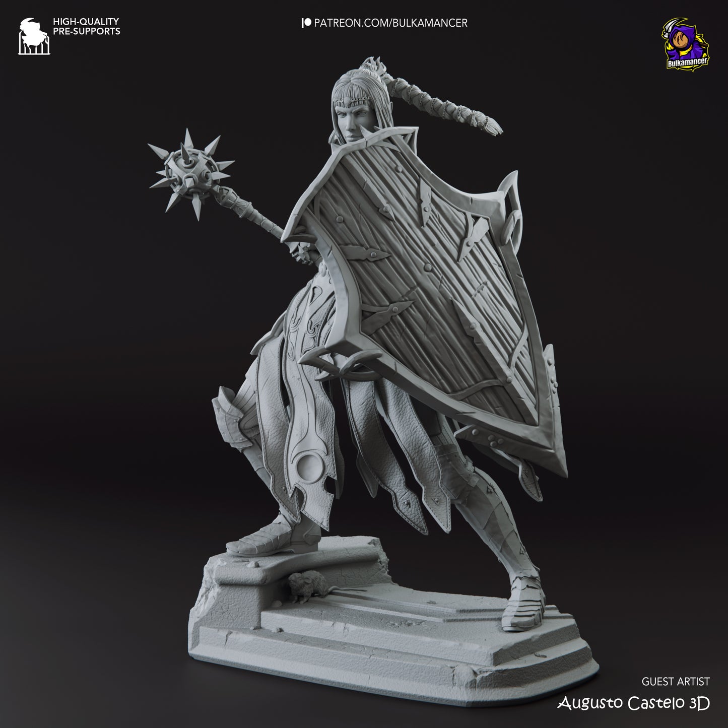 Shadowheart | Resin Model or Bust Kit | DIY Baldur's Gate 3 Cleric of Shar/Selune