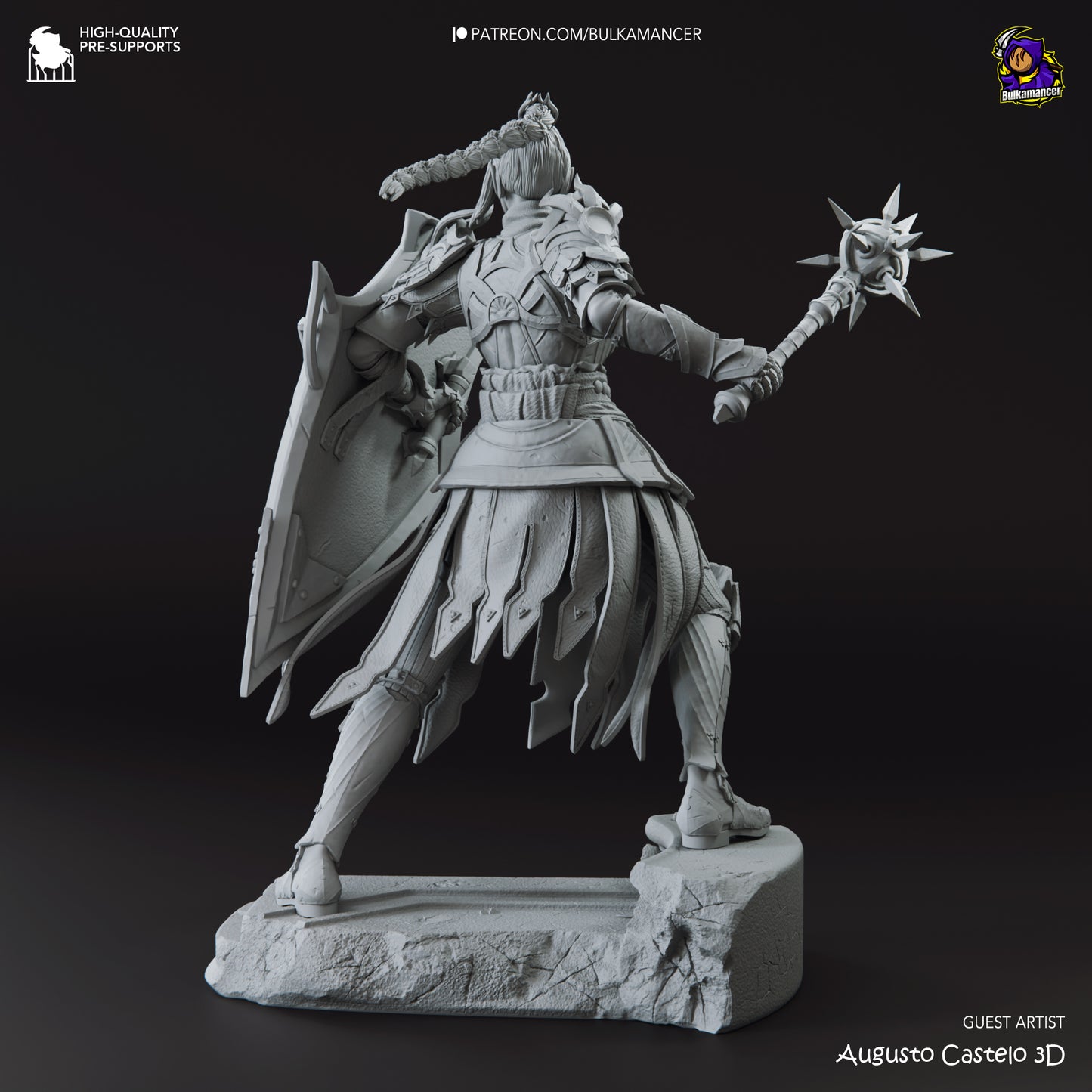 Shadowheart | Resin Model or Bust Kit | DIY Baldur's Gate 3 Cleric of Shar/Selune